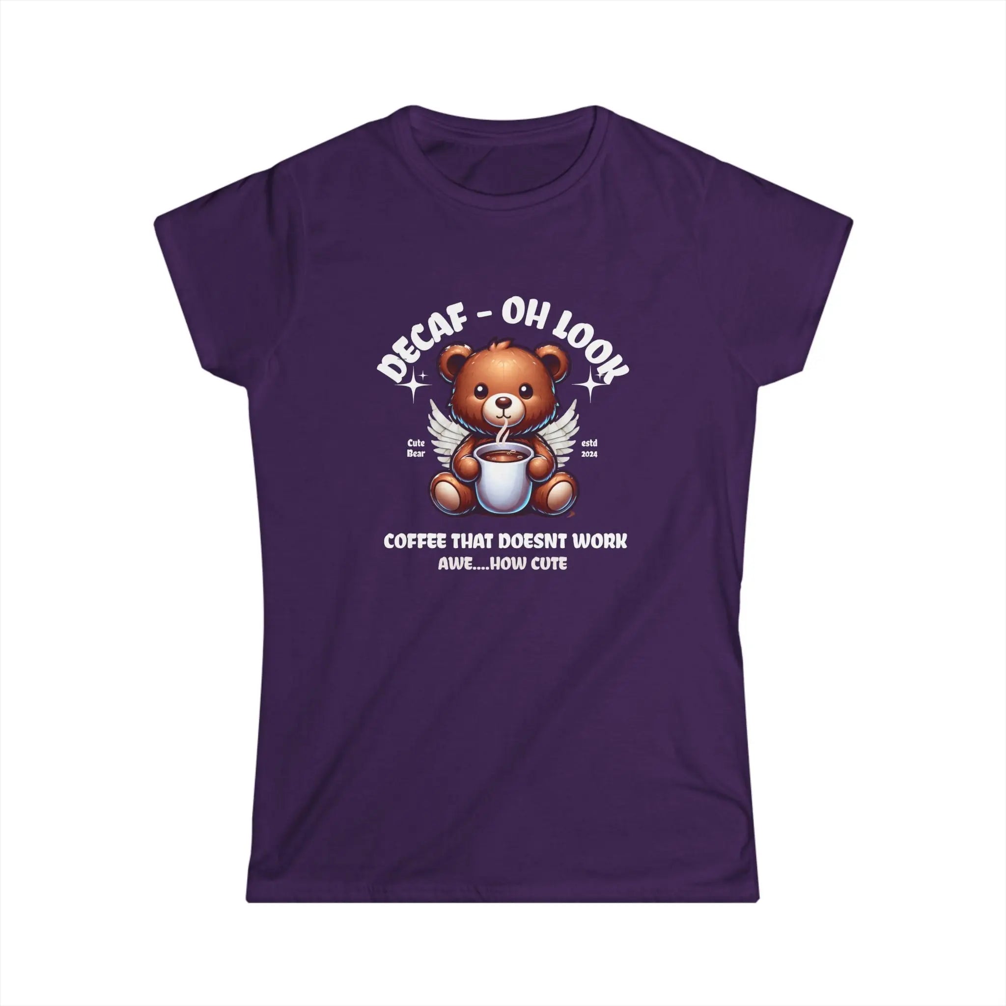 Decaf Bear Tshirt - Coffee that doesn't work - Cute Teddy Bear Tee Printify