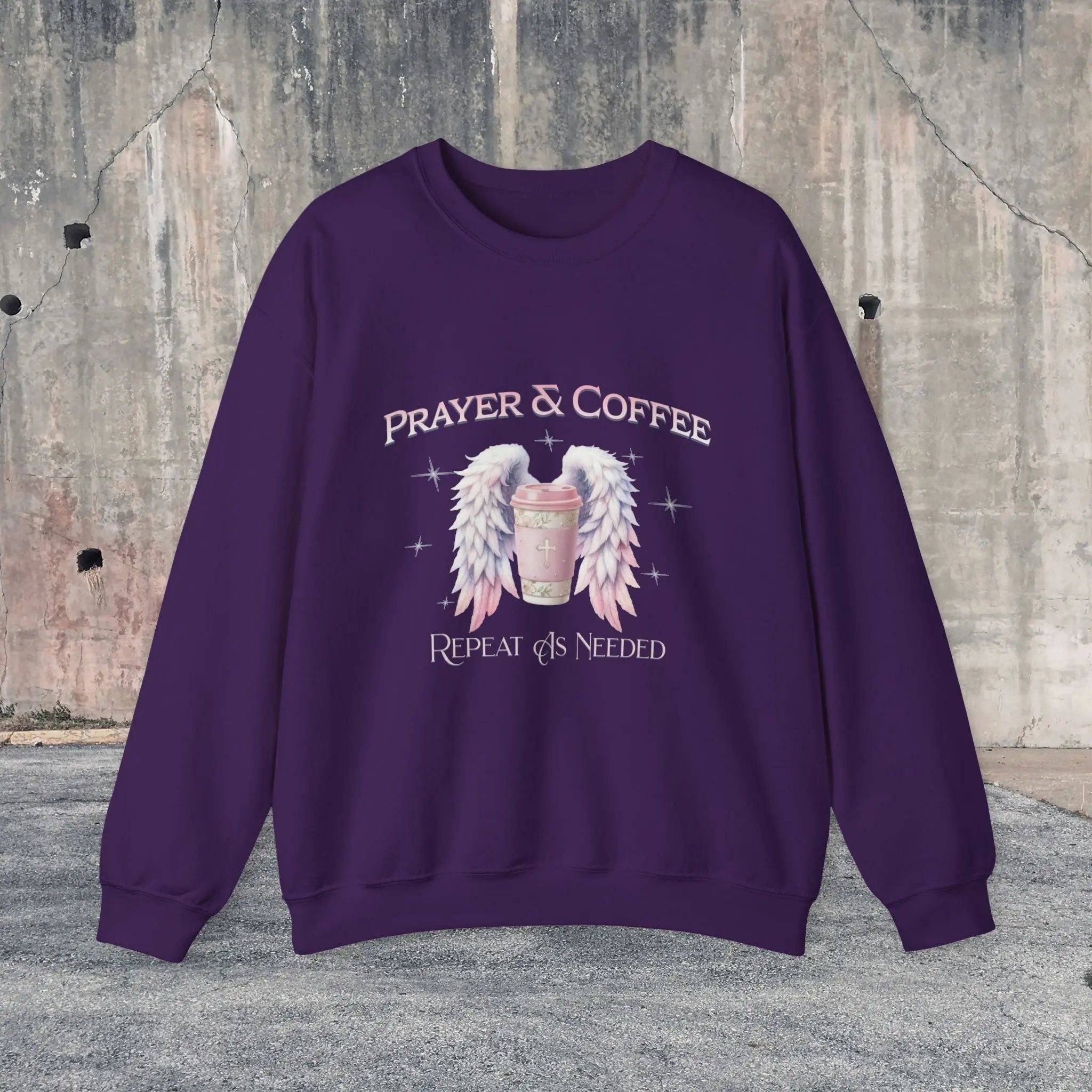 Prayer & Coffee Sweatshirt | Unisex Crewneck | Cozy Gift for Coffee Lovers | Relaxed Fit for Chill Days | Perfect for Holidays & Gatherings - Boldly Bitter Company