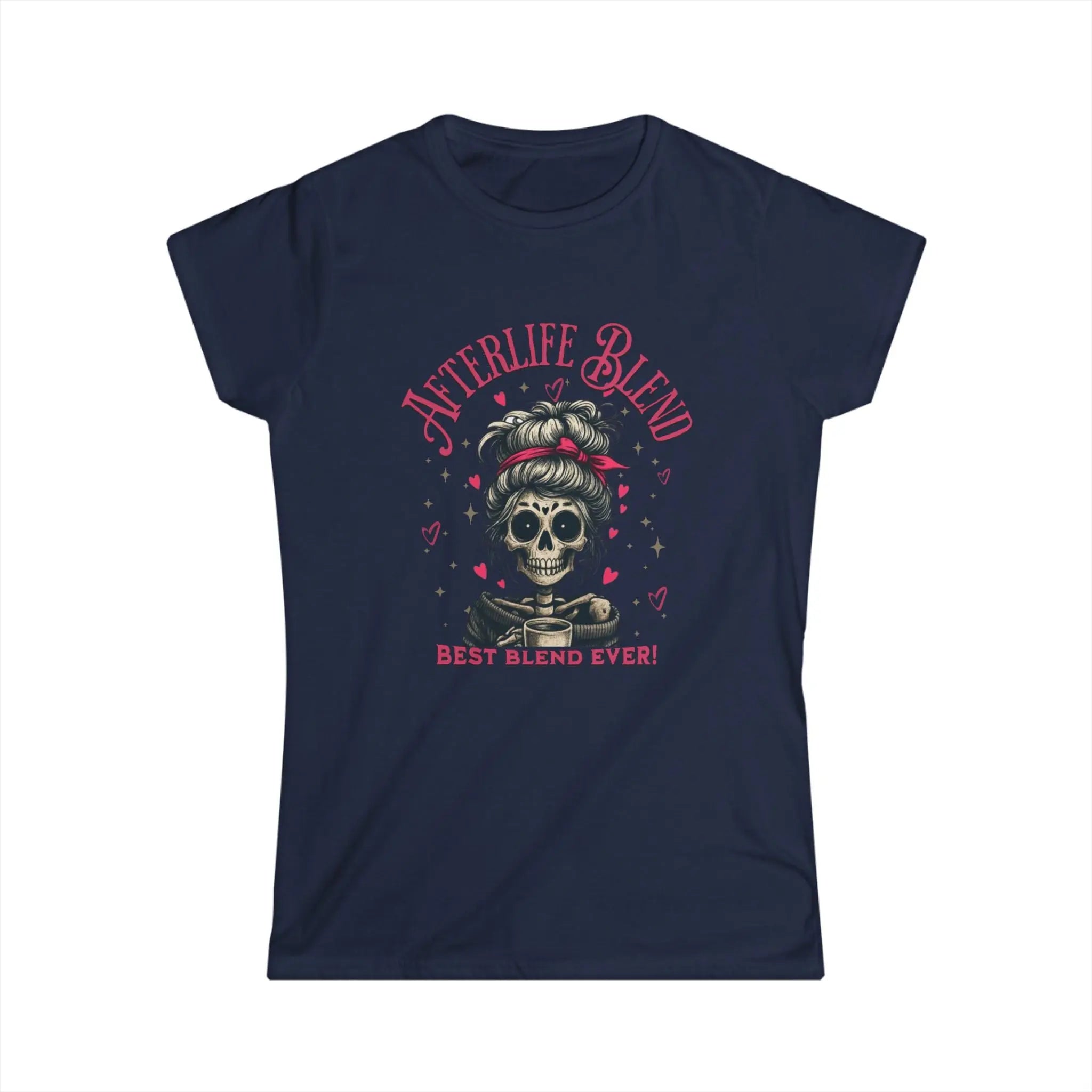 Afterlife Blend Graphic Skeleton Tee - Afterlife Blend, Halloween Apparel, Cozy Casual Shirt, Unique Gift Idea, Edgy Fashion Statement Printify