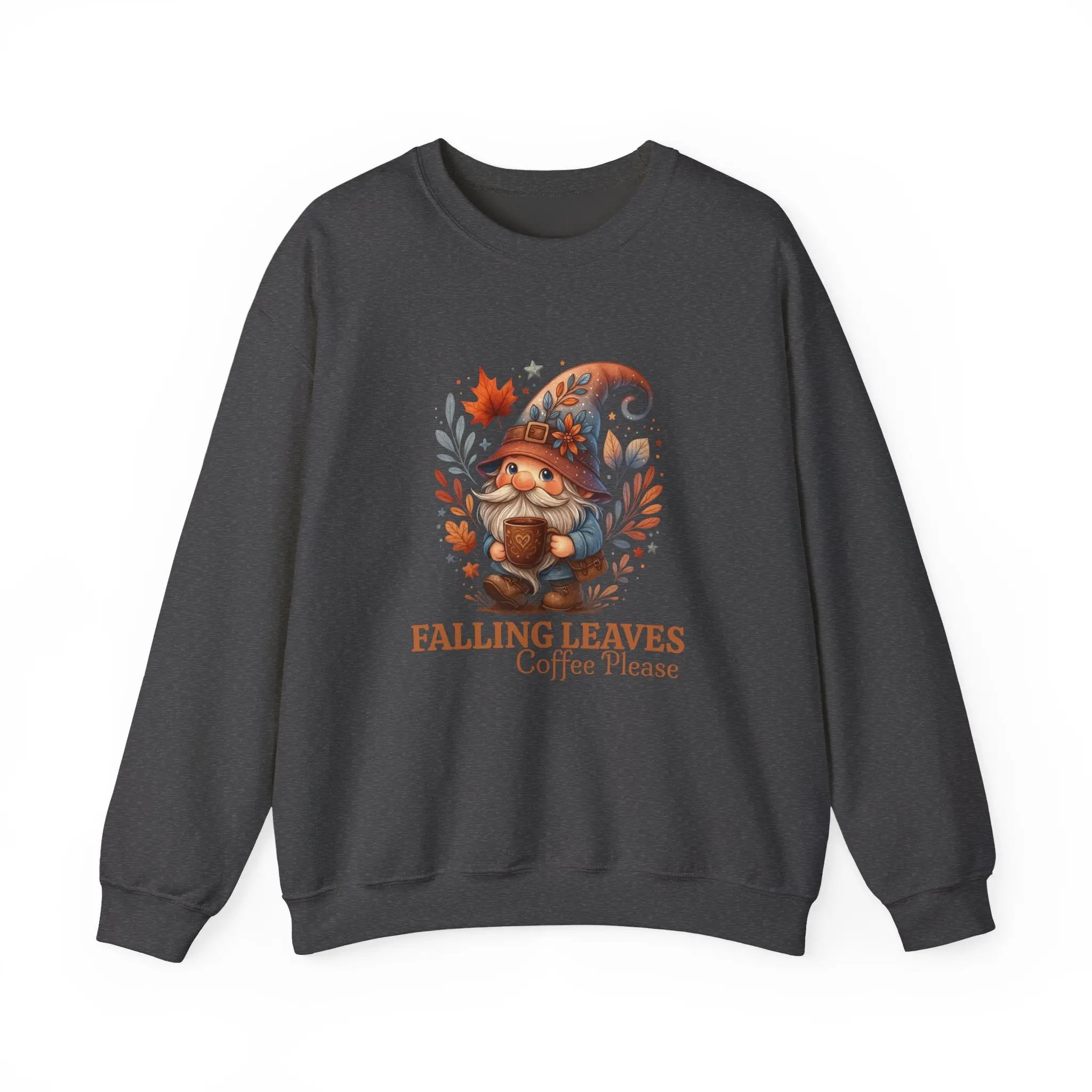 Falling Leaves Gnome Sweatshirt Printify