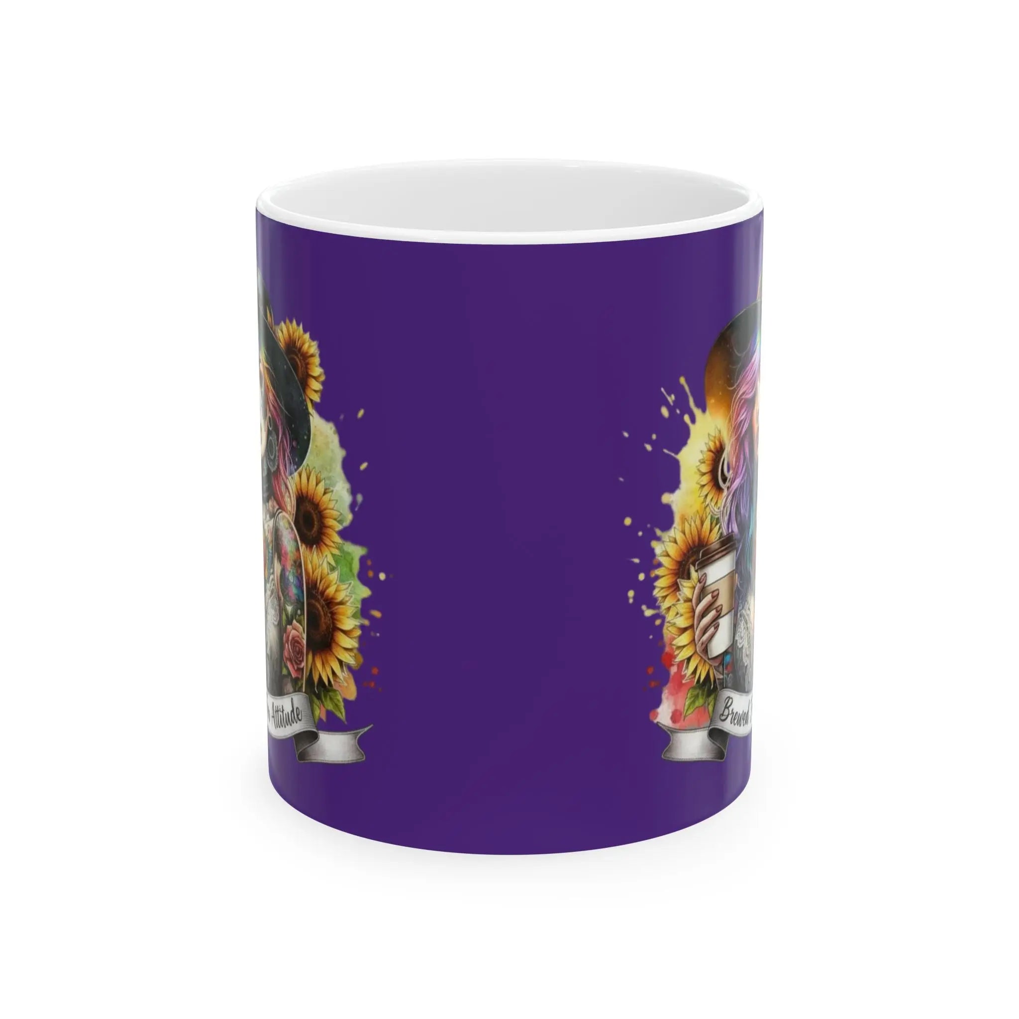 Brewed for Attitude Ceramic Mug | Artistic Coffee Cup, Gift for Her, Unique Tea Mug, Home Decor, Halloween Printify
