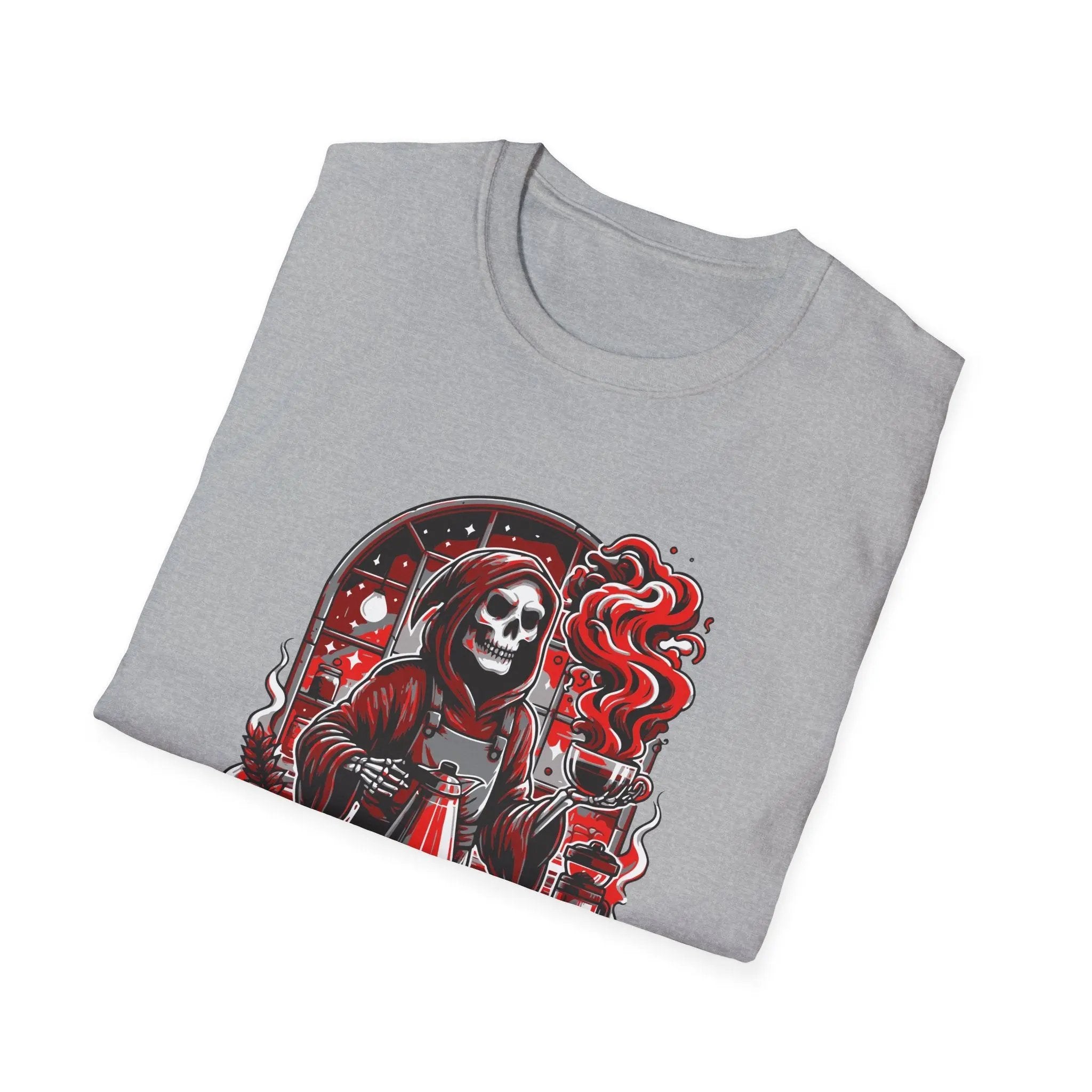 Graphic Skeleton Coffee T-Shirt – “Boneyard Burial Blend” - Boldly Bitter Company