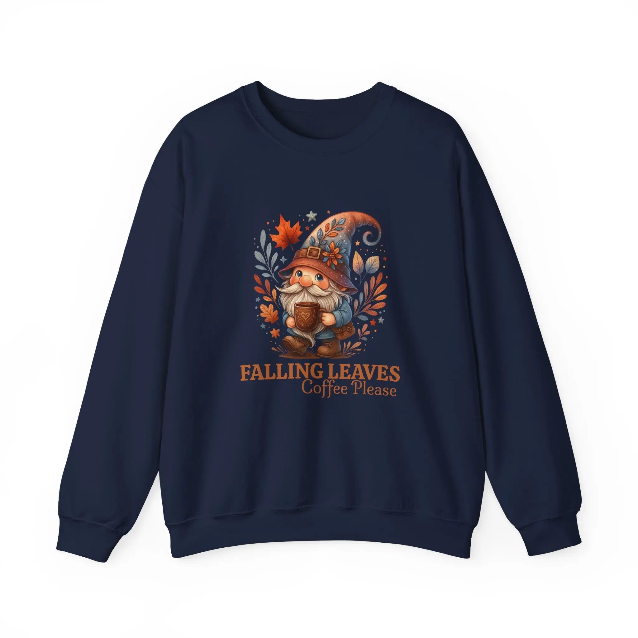 Falling Leaves Gnome Sweatshirt Printify