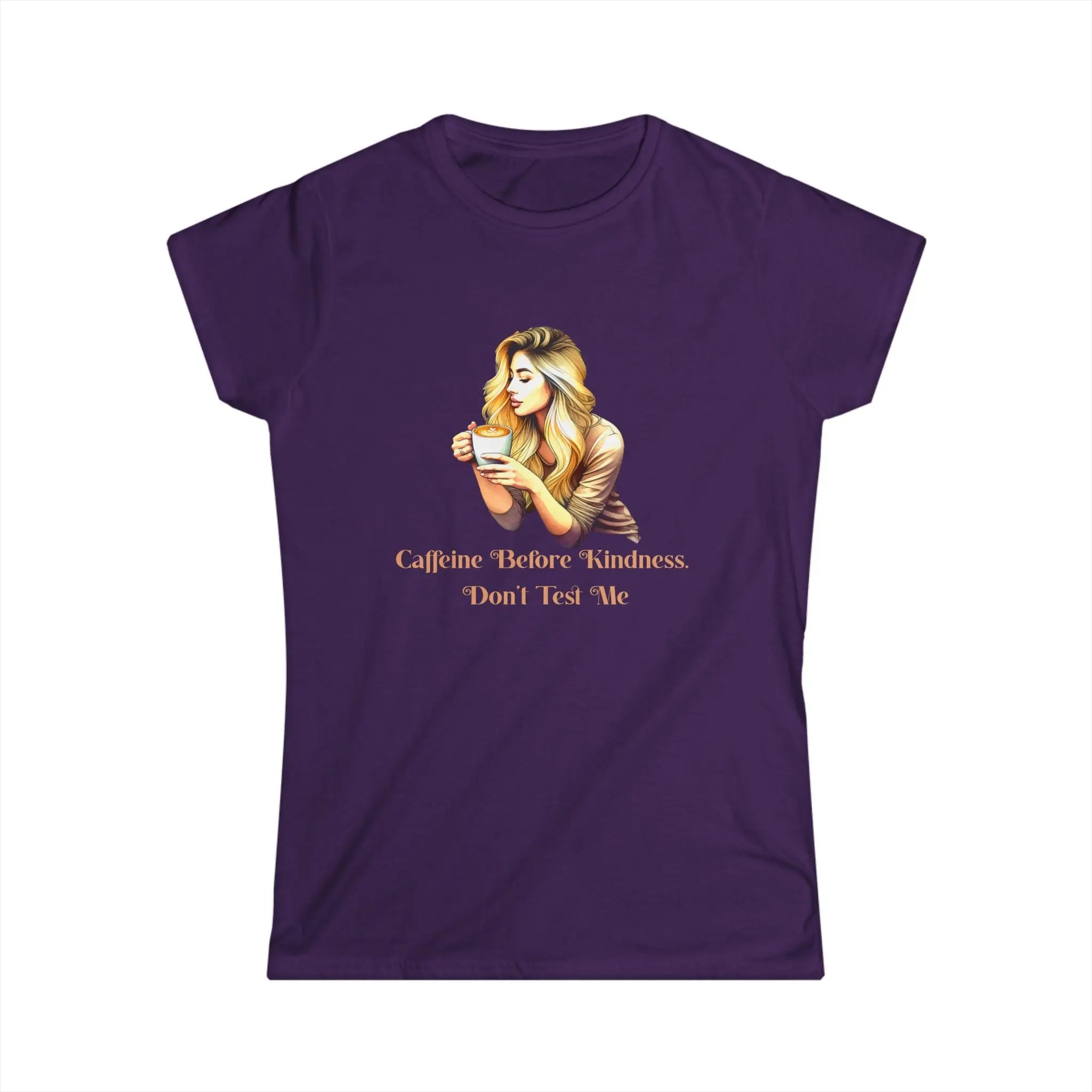 Caffeine Before Kindness T-Shirt – Sassy Coffee Quote Graphic Tee Printify