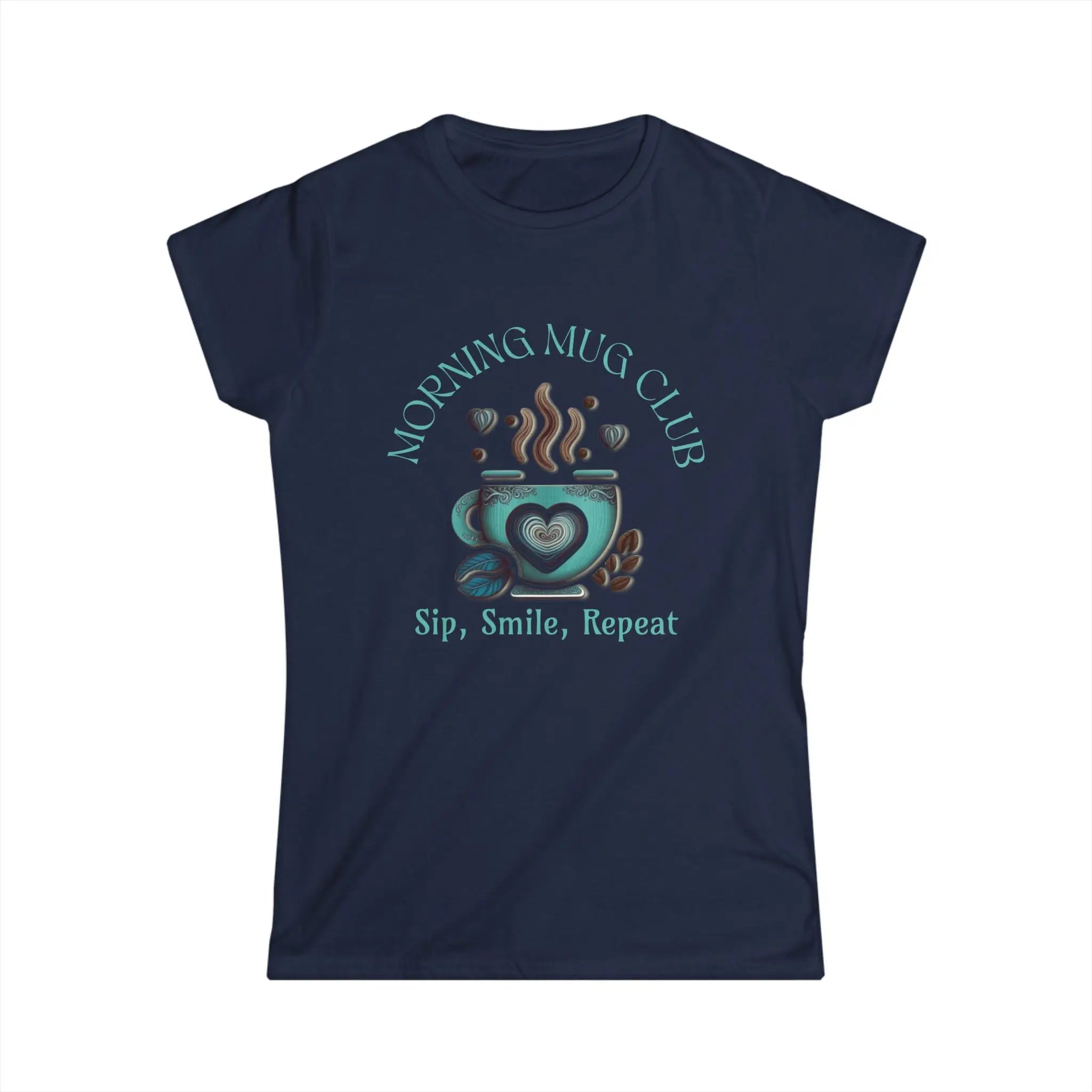 Sip, Smile, Repeat Tshirt - Morning Mug Club - Boho Style Coffee Mug Tee Printify