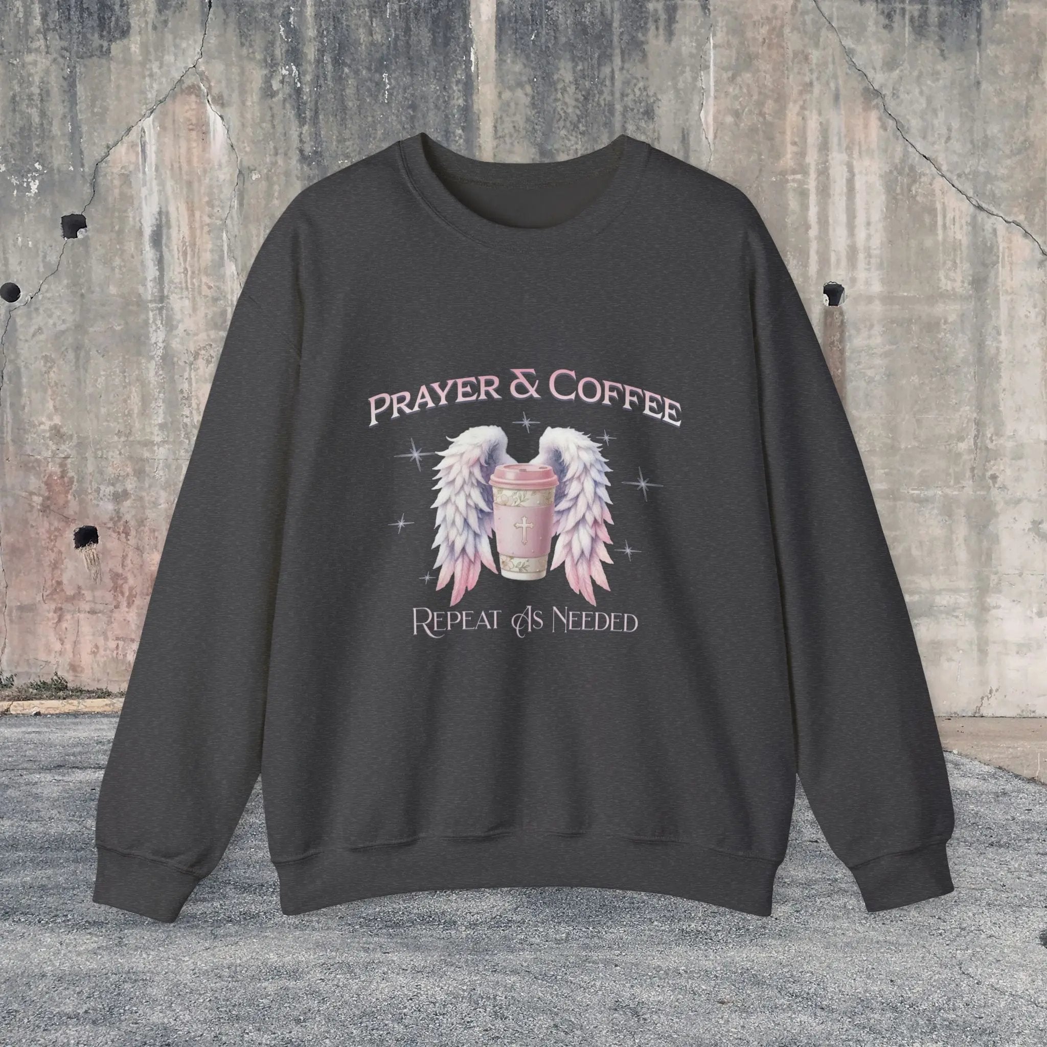 Prayer & Coffee Sweatshirt | Unisex Crewneck | Cozy Gift for Coffee Lovers | Relaxed Fit for Chill Days | Perfect for Holidays & Gatherings - Boldly Bitter Company