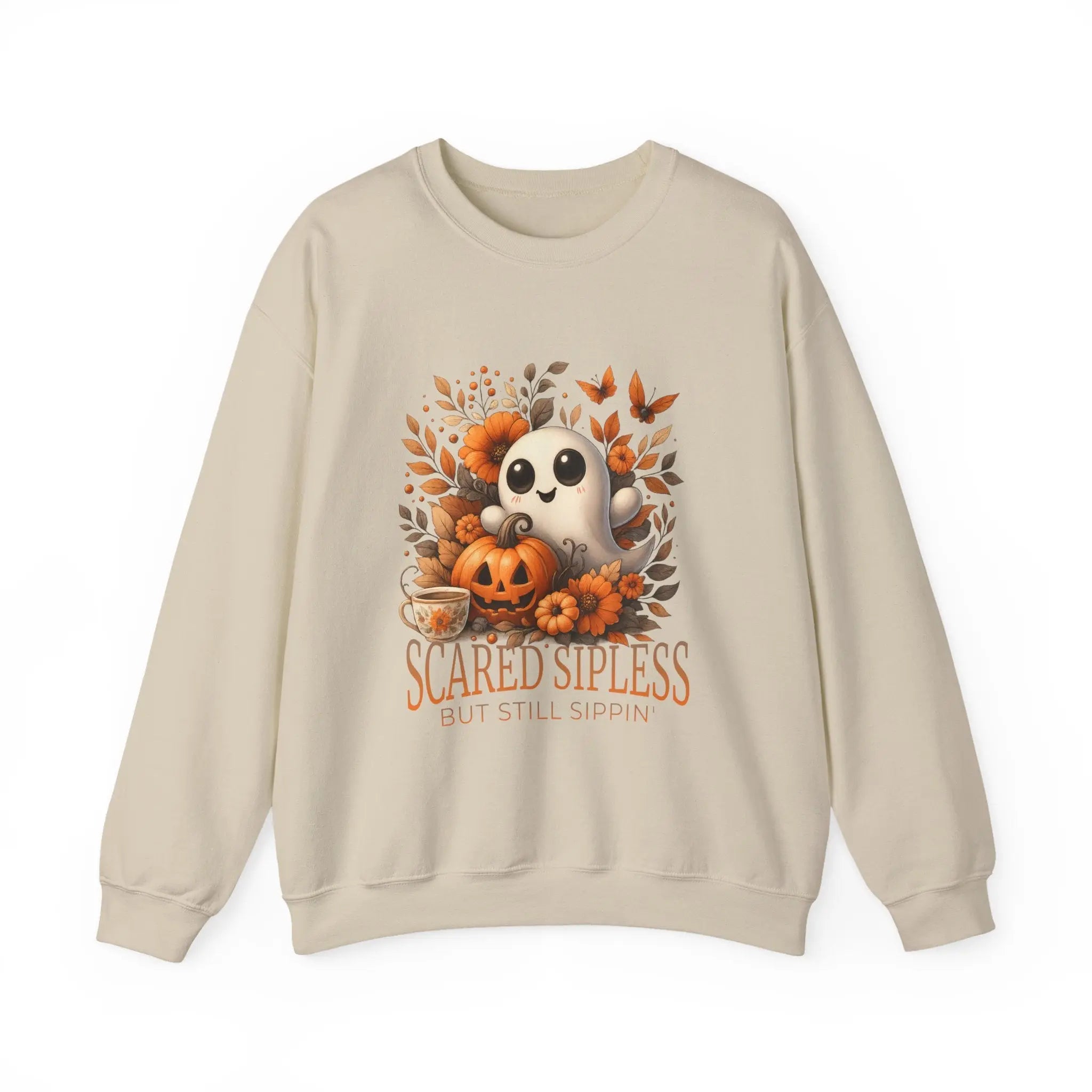 Scared Sipless Sweatshirt Printify