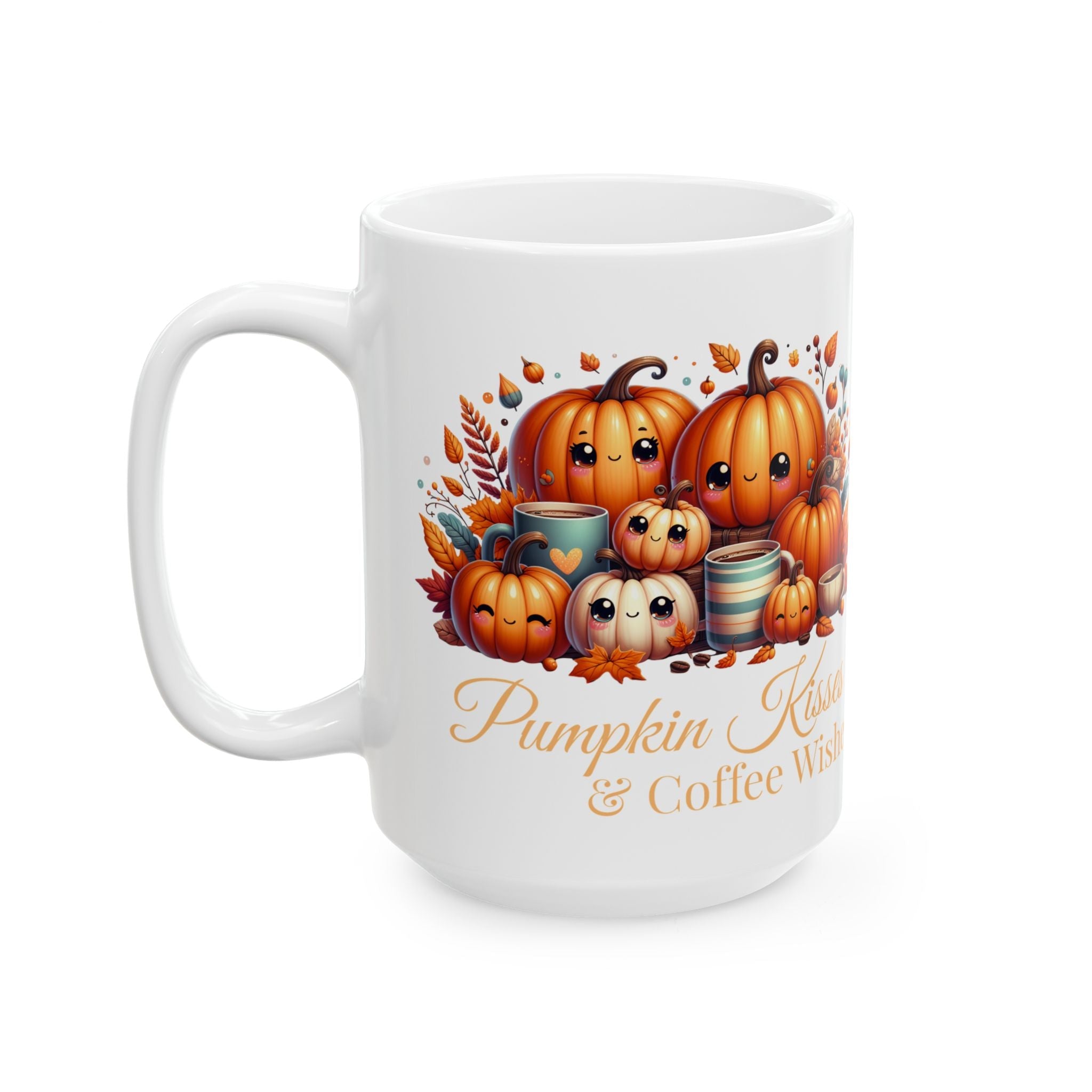 Pumpkin Kisses Ceramic Mug Printify