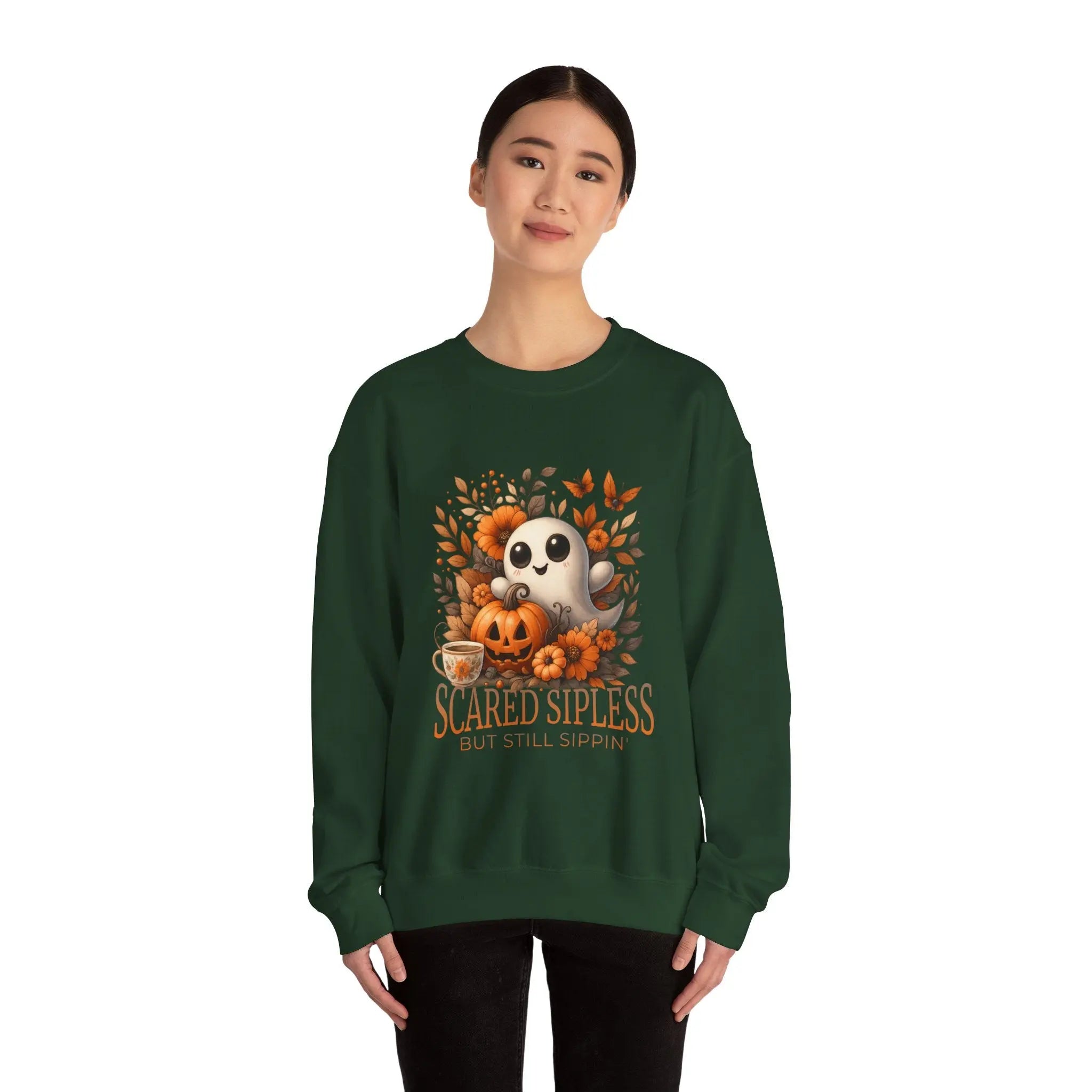Scared Sipless Sweatshirt Printify