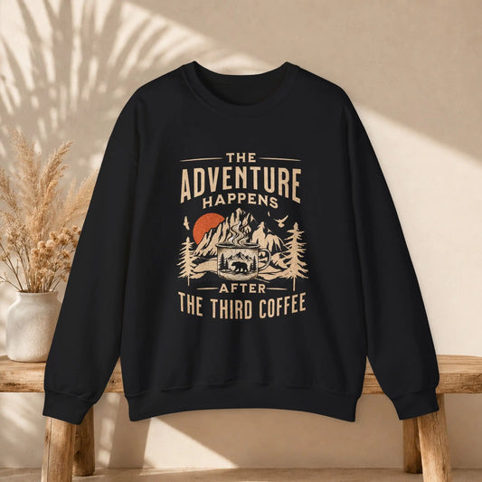 Adventure Happens Sweatshirt Printify