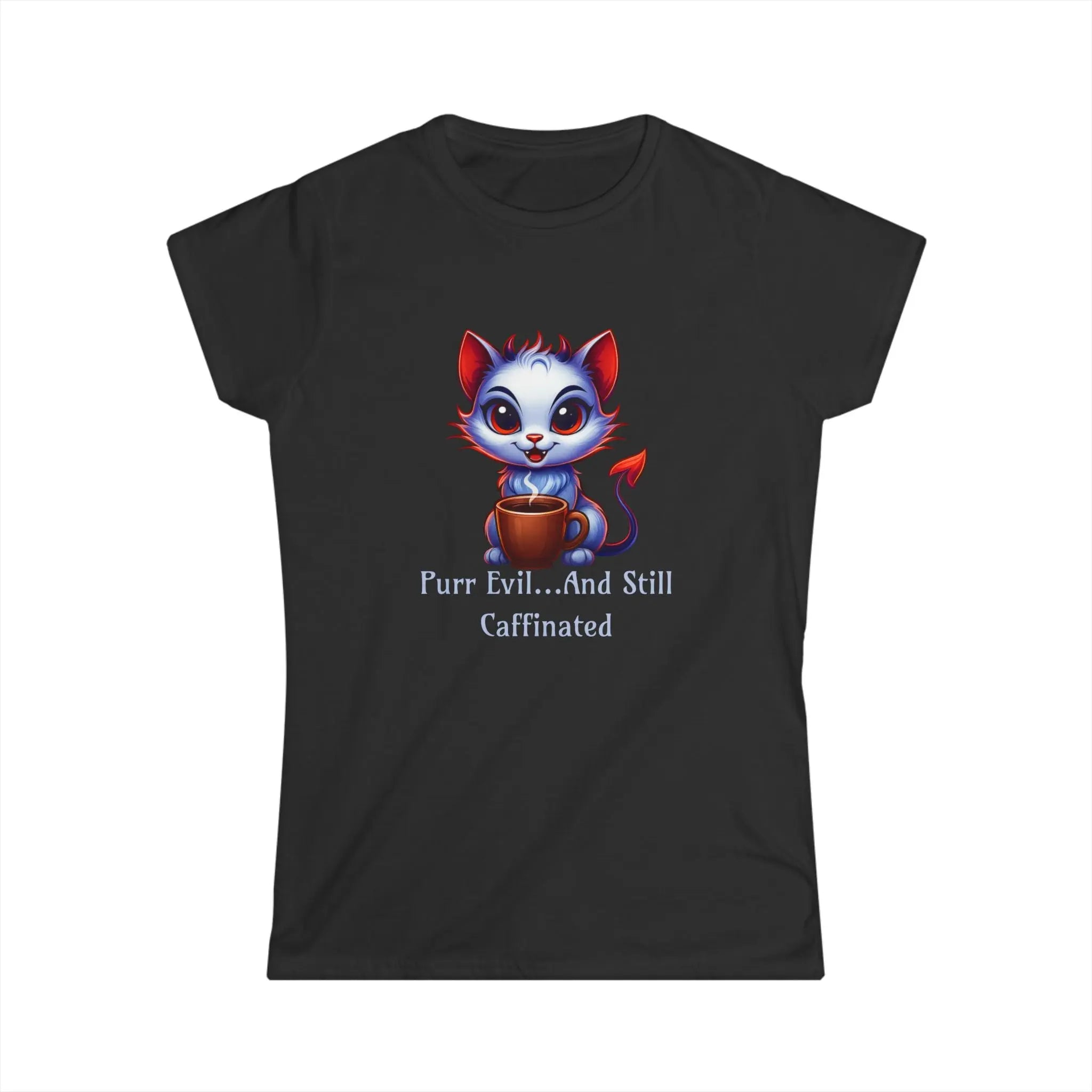 Purr Evil Tshirt - And Still Caffeinated - Coffee Tee Printify