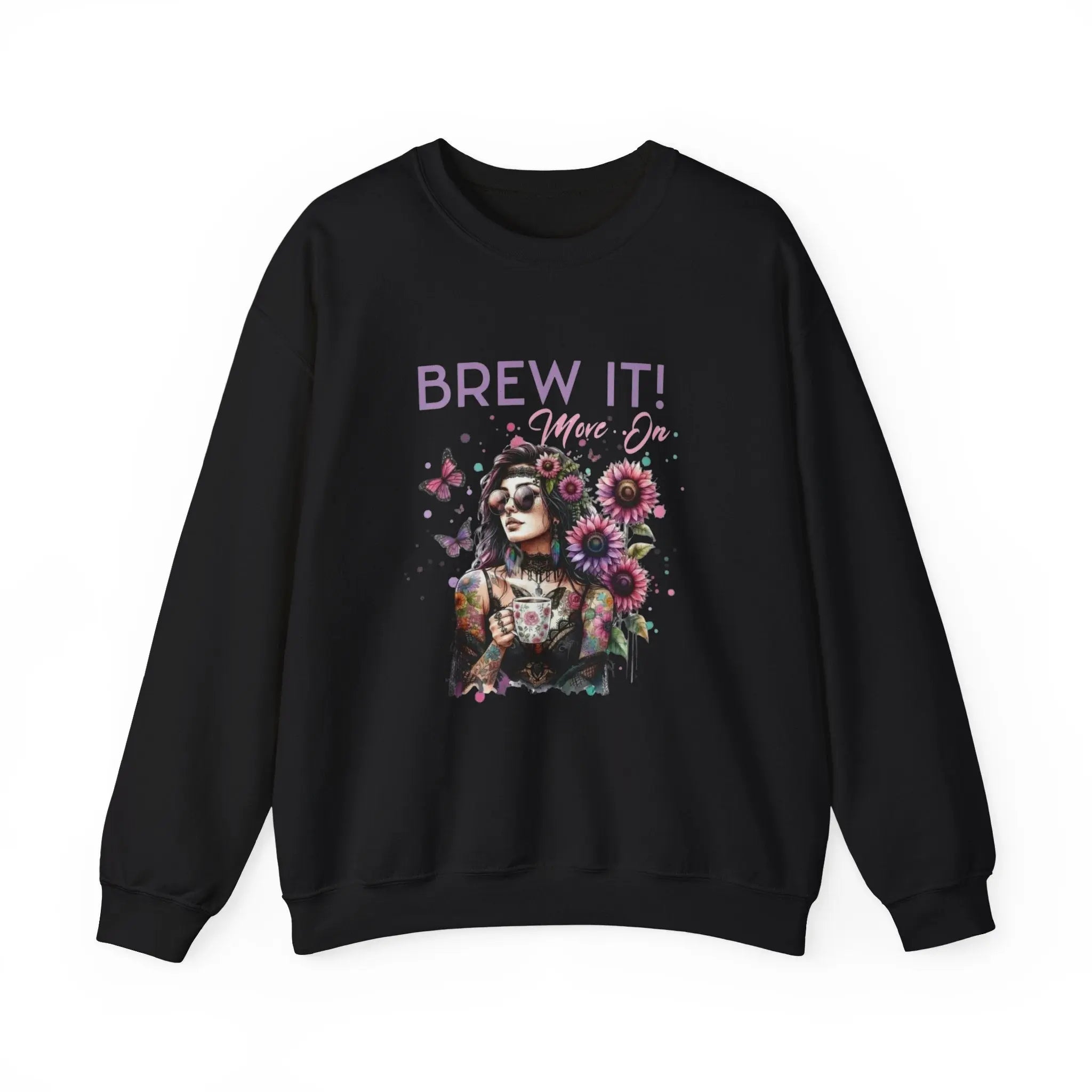 Brew It! Graphic Sweatshirt | Comfortable Crewneck | Eco-Friendly Gift for Coffee Lovers | Ideal for Casual Wear, Gift, Home, Holidays Printify