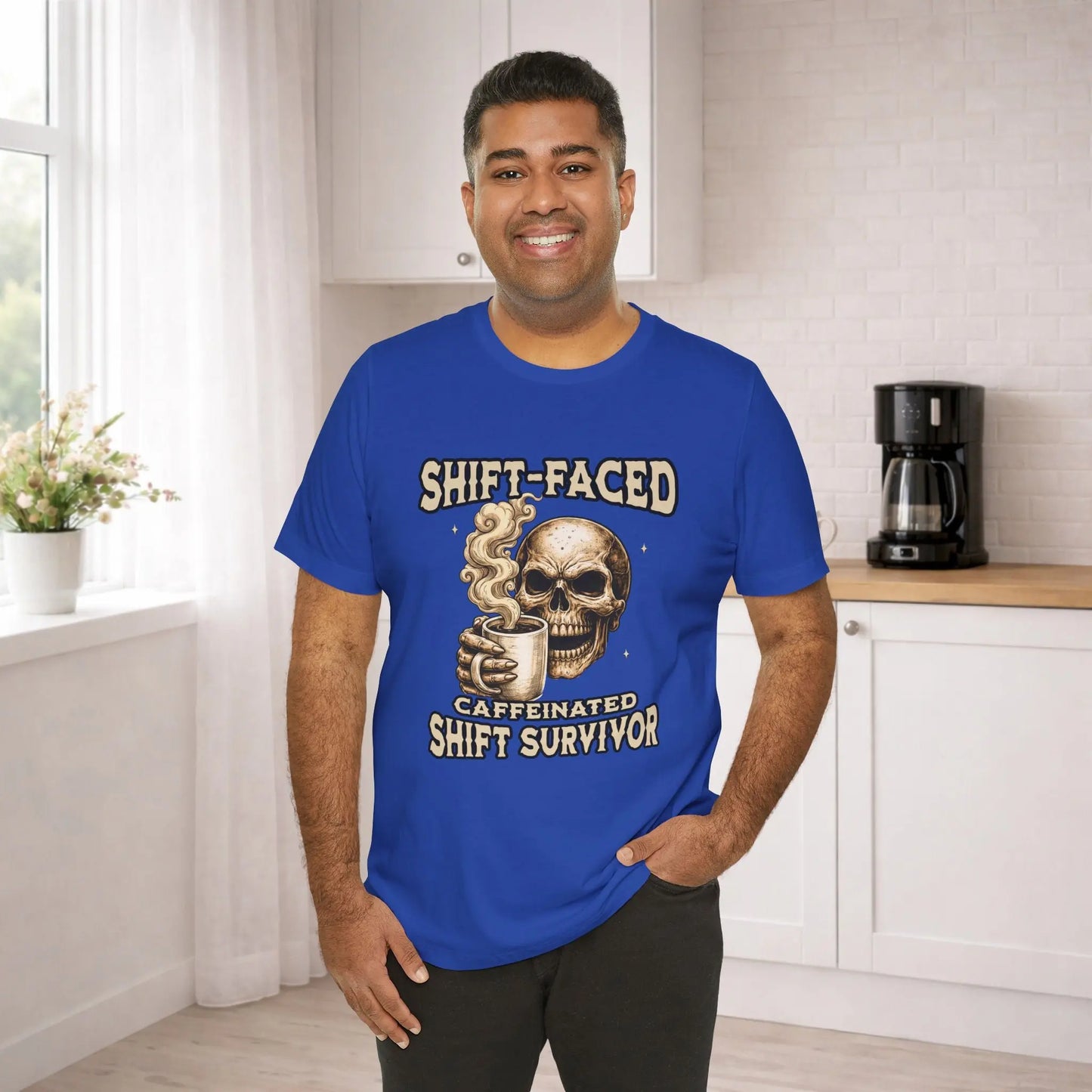 Shift-Faced Caffeinated Shift Survivor Tee - Boldly Bitter Company