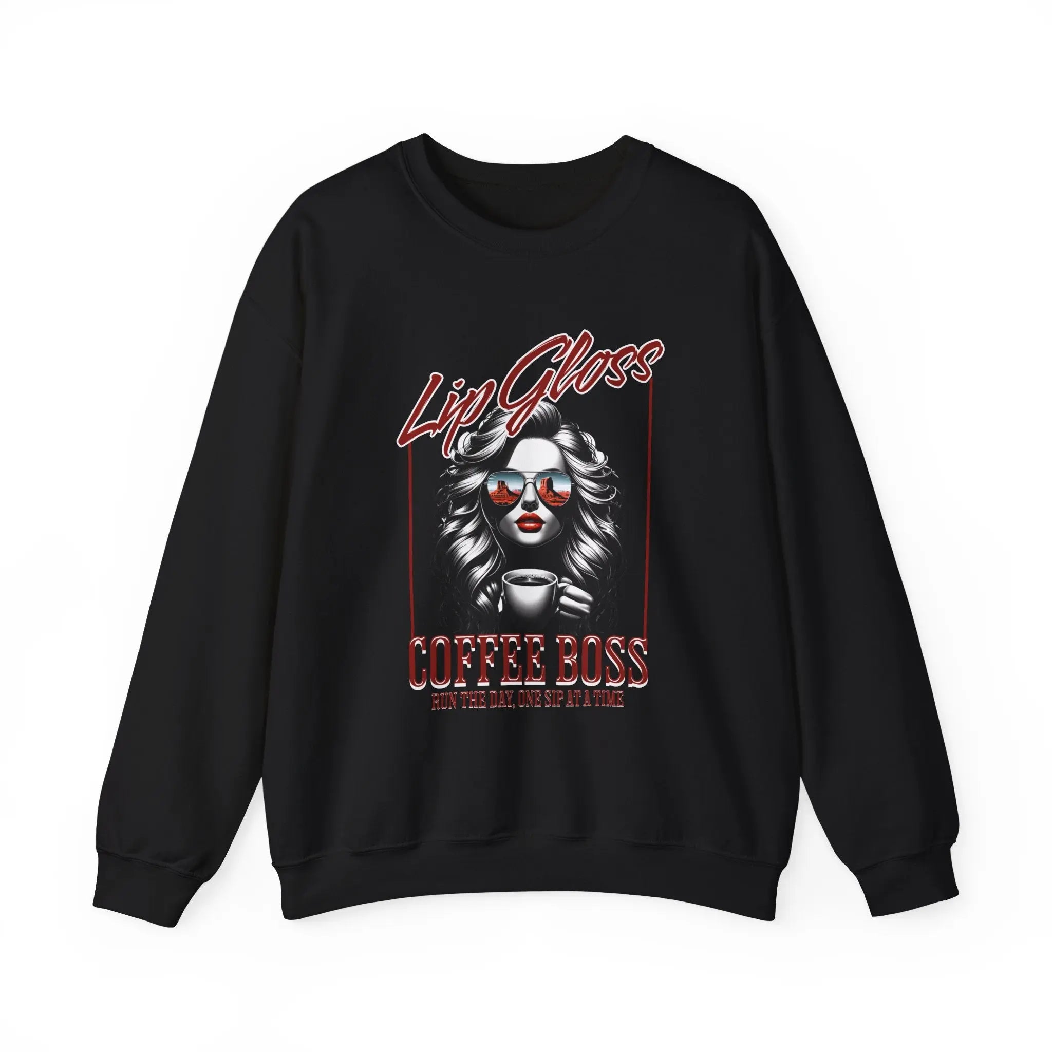 Lip Gloss Coffee Boss Sweatshirt Printify