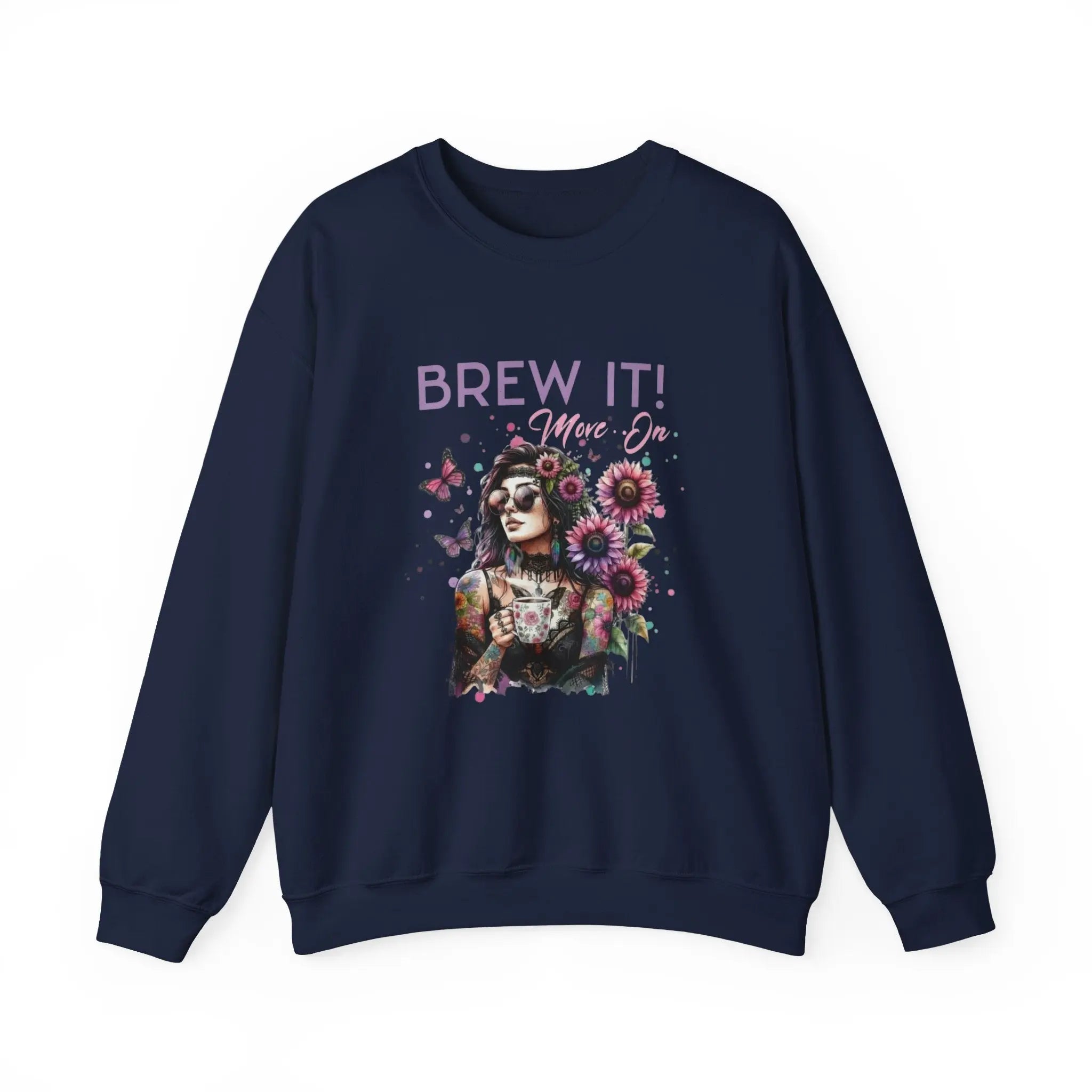 Brew It! Graphic Sweatshirt | Comfortable Crewneck | Eco-Friendly Gift for Coffee Lovers | Ideal for Casual Wear, Gift, Home, Holidays Printify
