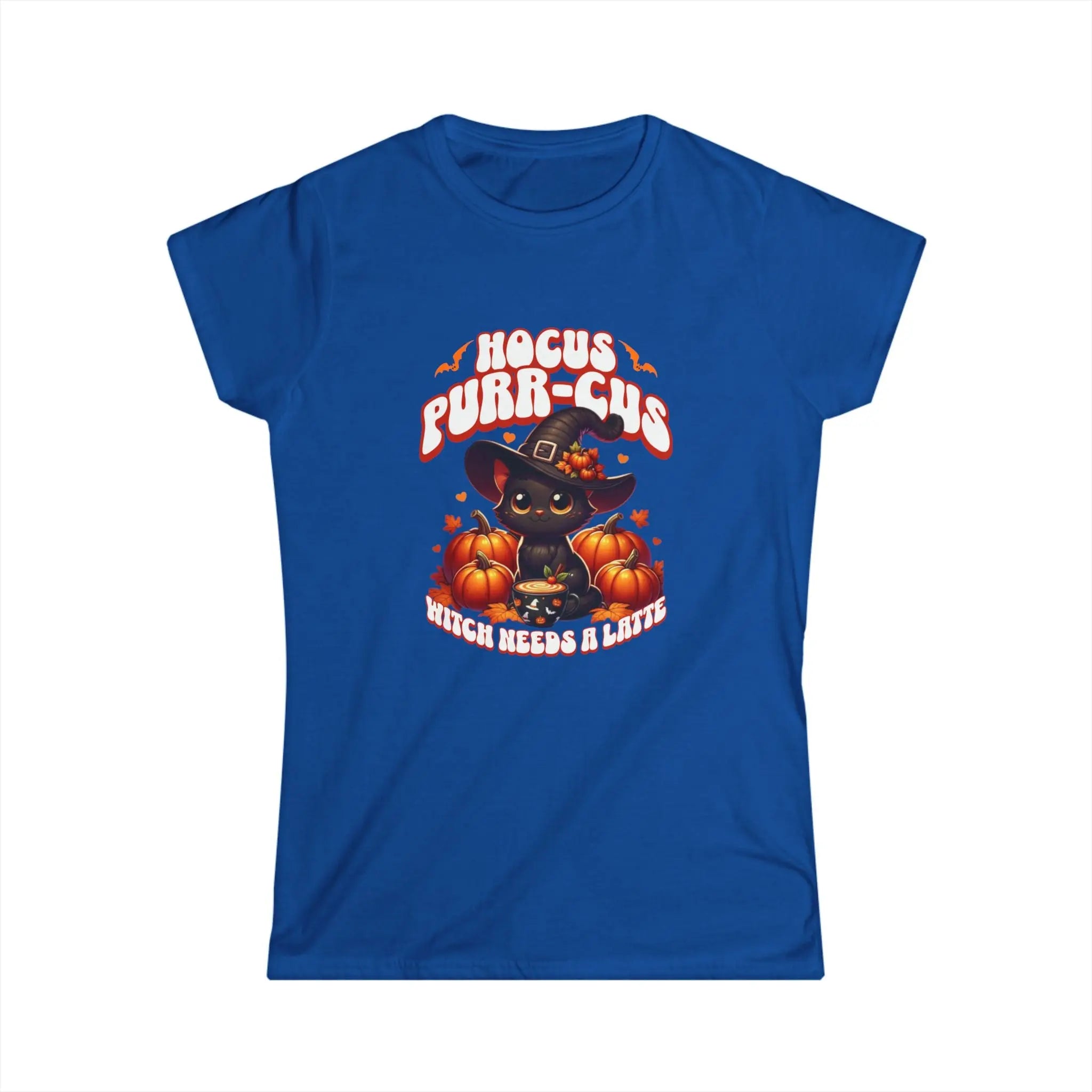 Hocus Purr-cuss Women's Tee - Cute kitten witch Halloween design Printify
