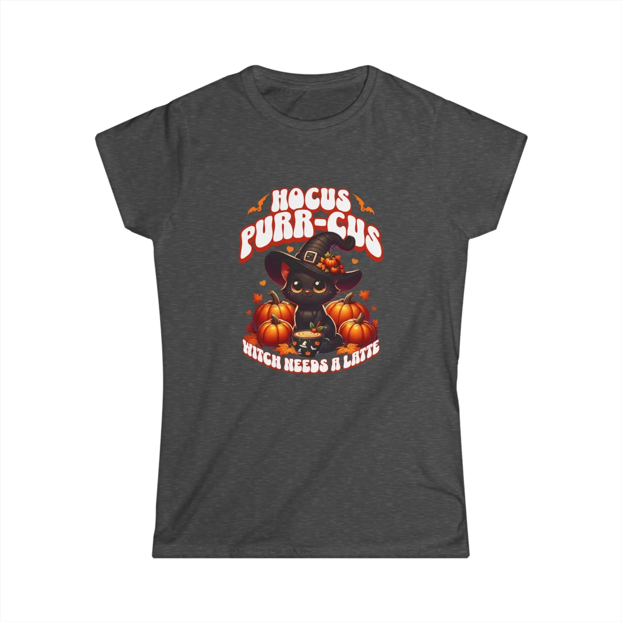 Hocus Purr-cuss Women's Tee - Cute kitten witch Halloween design Printify
