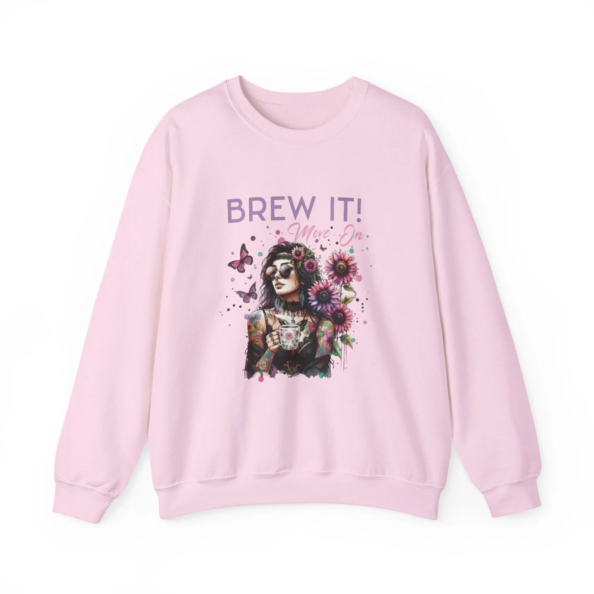 Brew It! Graphic Sweatshirt | Comfortable Crewneck | Eco-Friendly Gift for Coffee Lovers | Ideal for Casual Wear, Gift, Home, Holidays Printify