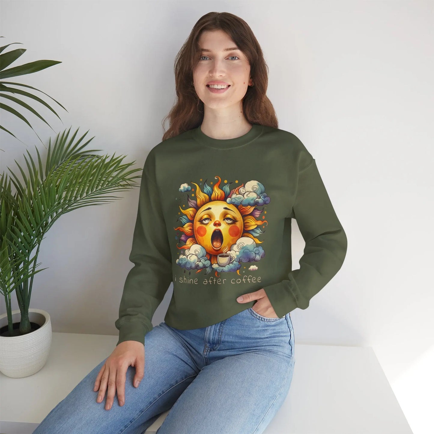 I Shine After Coffee Sweatshirt Printify