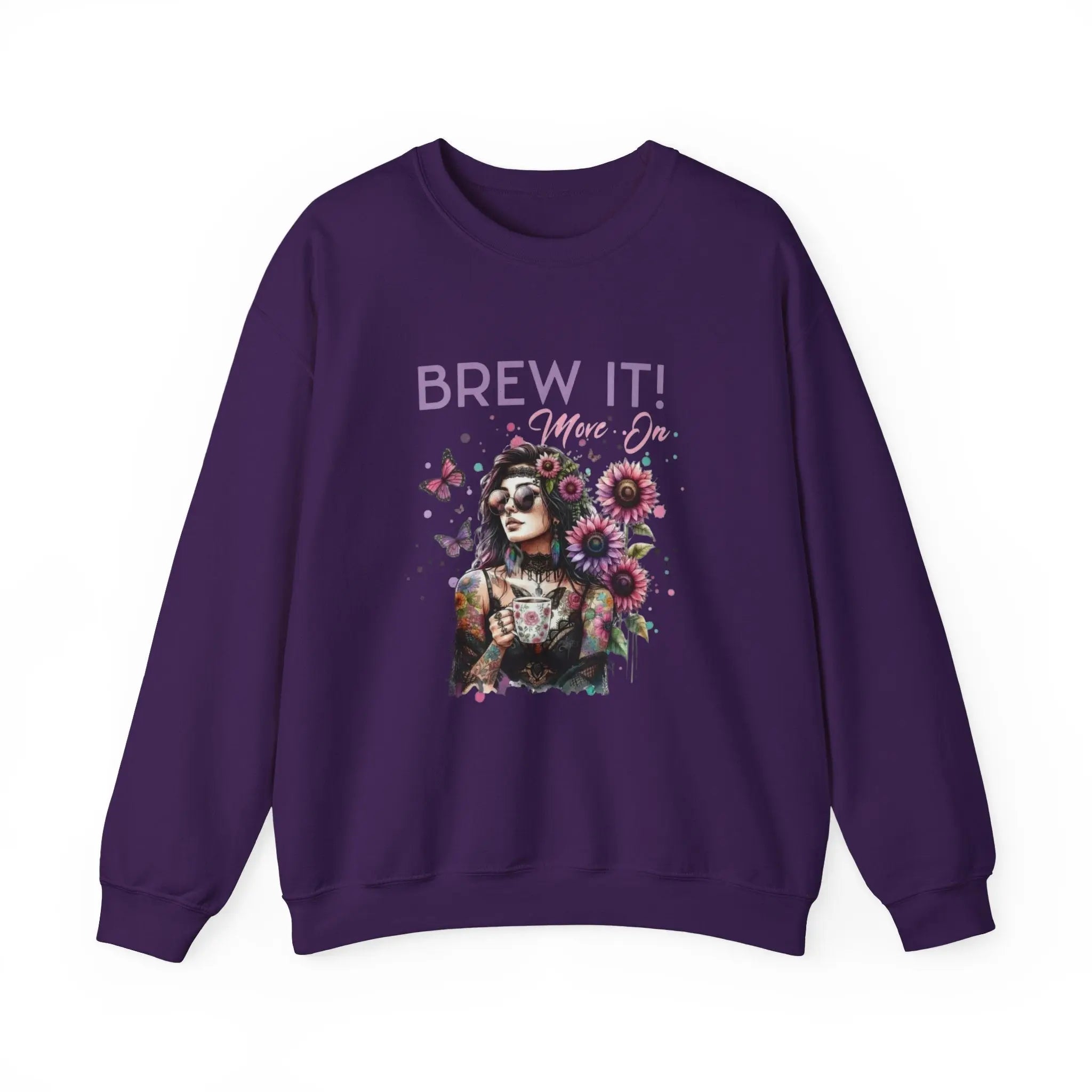 Brew It! Graphic Sweatshirt | Comfortable Crewneck | Eco-Friendly Gift for Coffee Lovers | Ideal for Casual Wear, Gift, Home, Holidays Printify