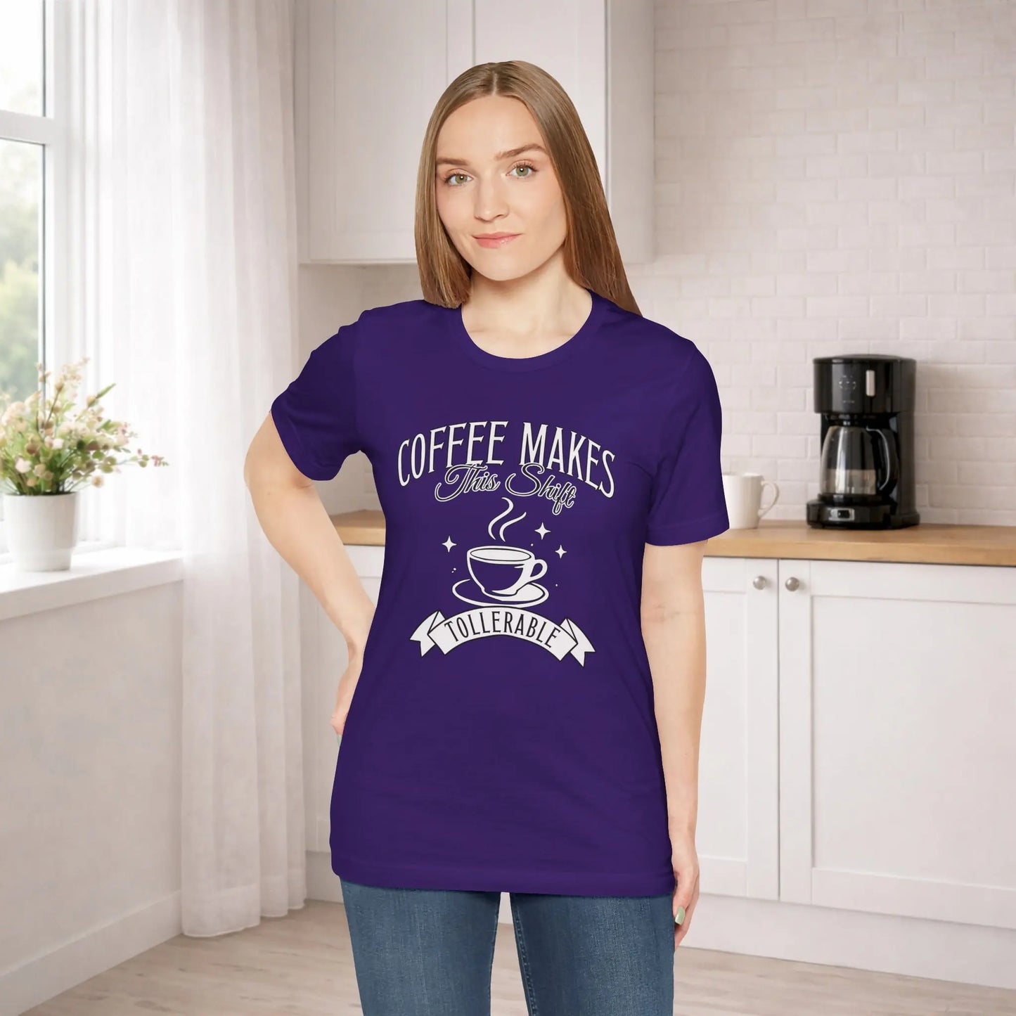 Coffee Makes This Shift Tolerable T‑Shirt Printify