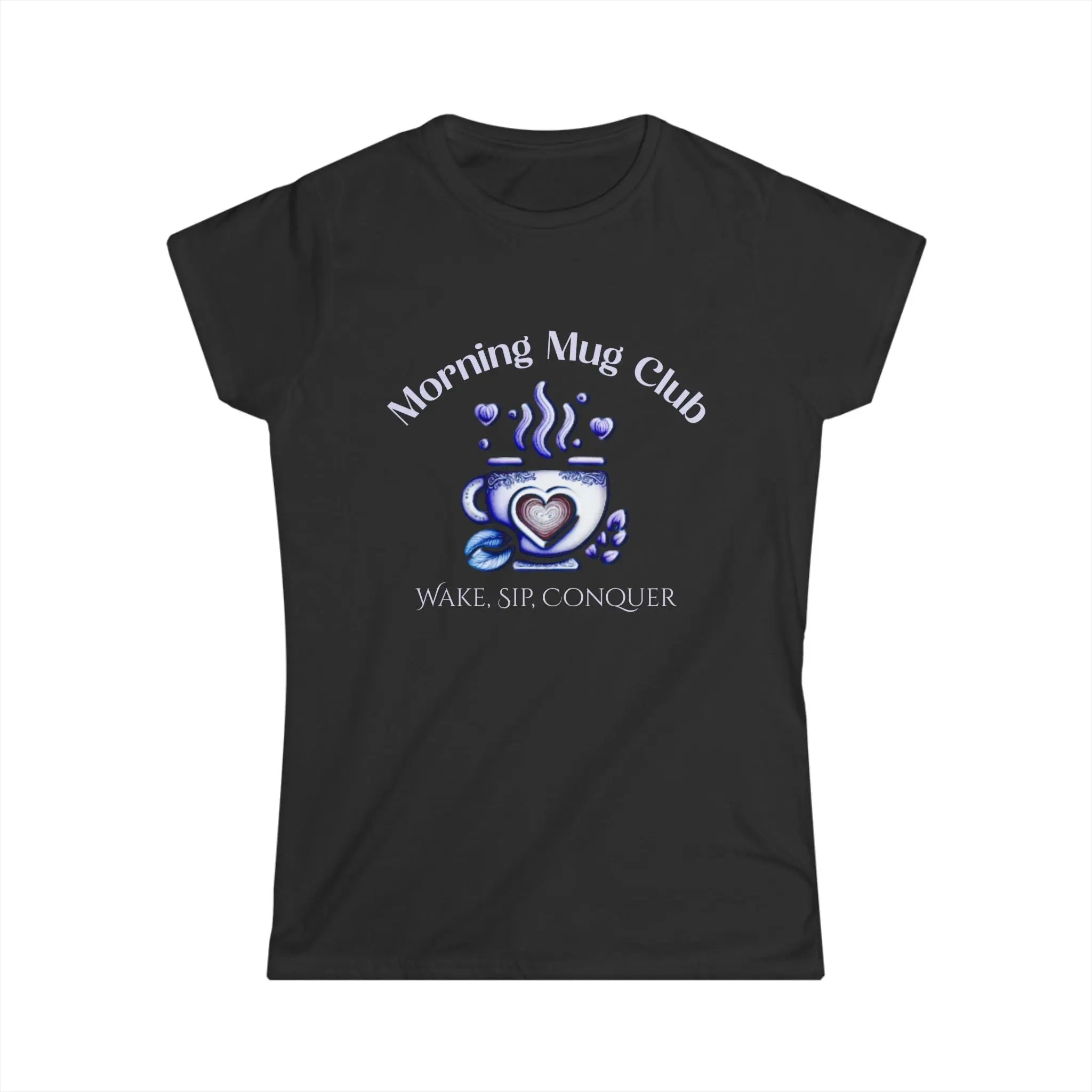 Wake, Sip, Conquer Tshirt - Morning Mug Club - Boho Style Coffee Tee Printify