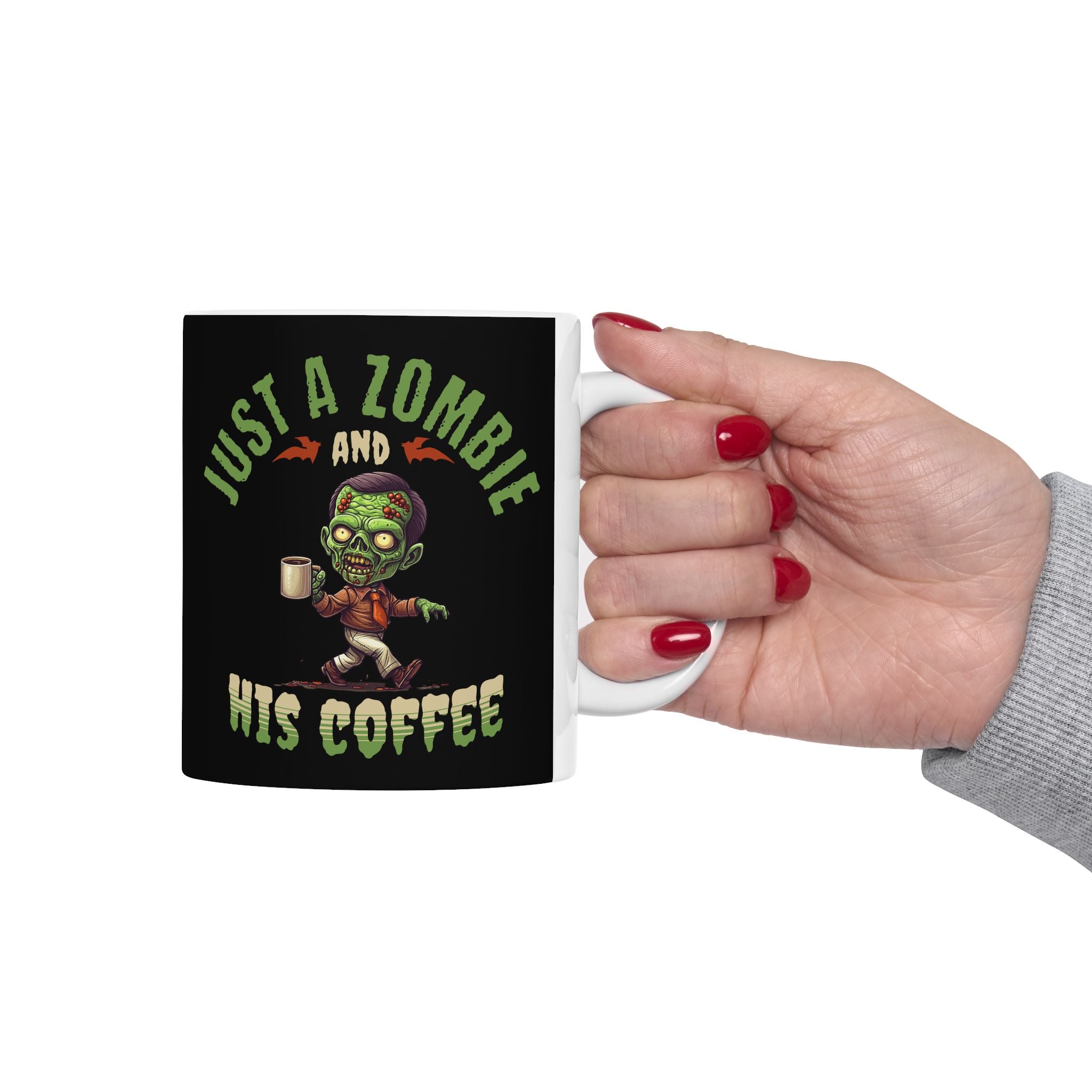 Just A Zombie Ceramic Mug Printify
