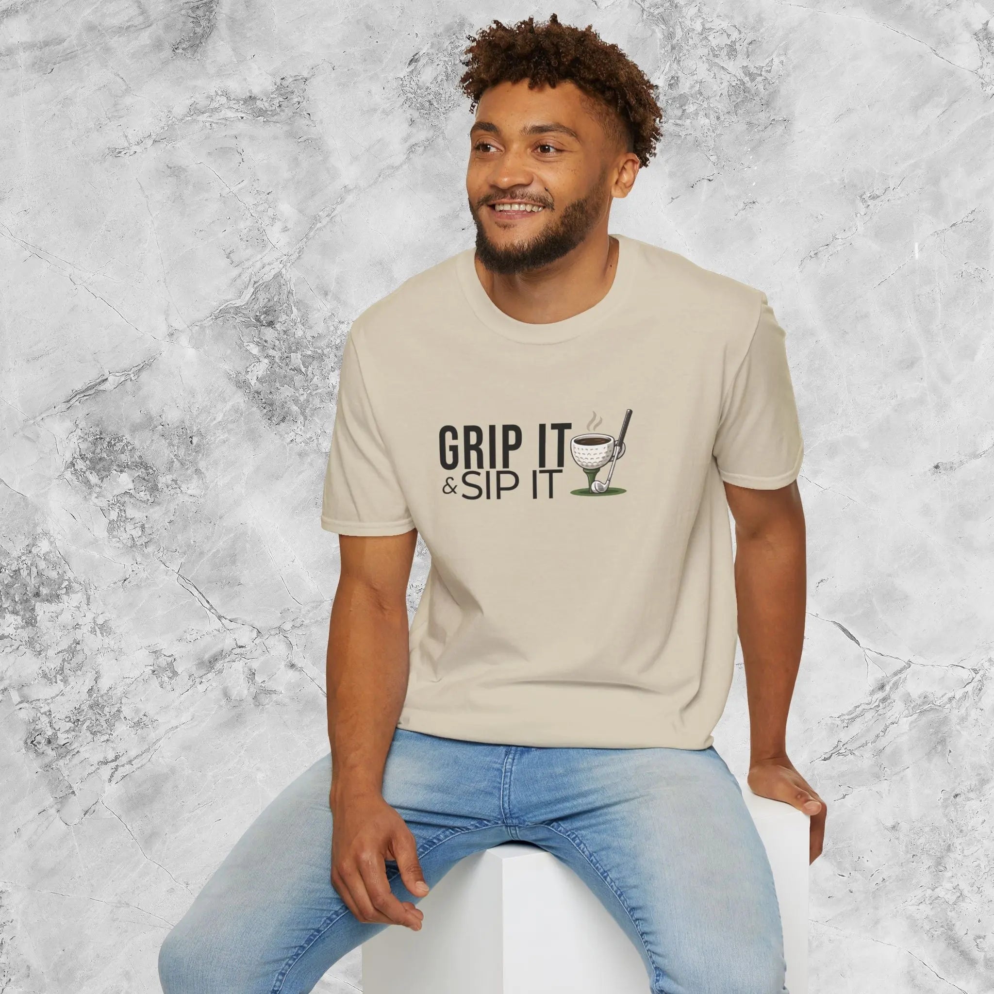 Grip It Sip It T-Shirt Printify