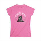 Elegant Cat Coffee T-Shirt – Catwalk Ready Brew, Fancy Fur, Full Mug, Fierce Mood Printify