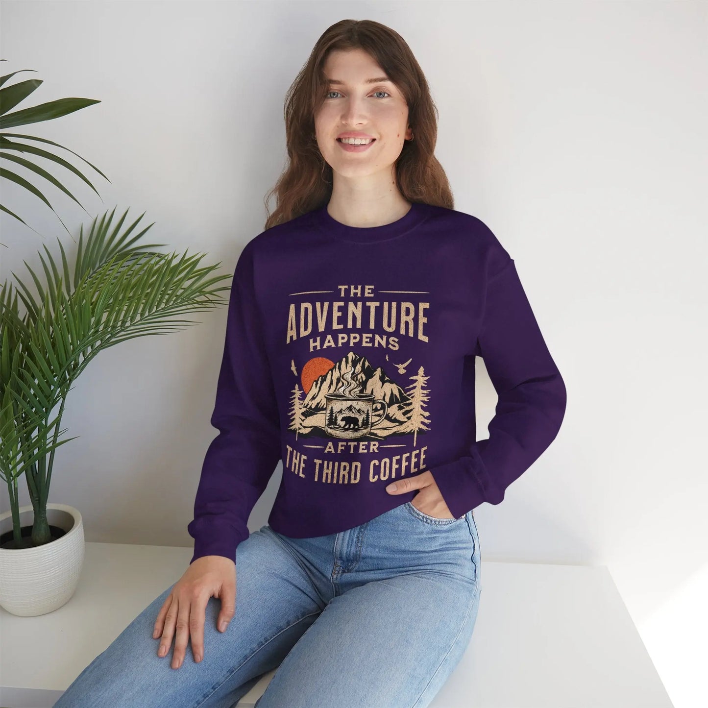 Adventure Happens Sweatshirt Printify