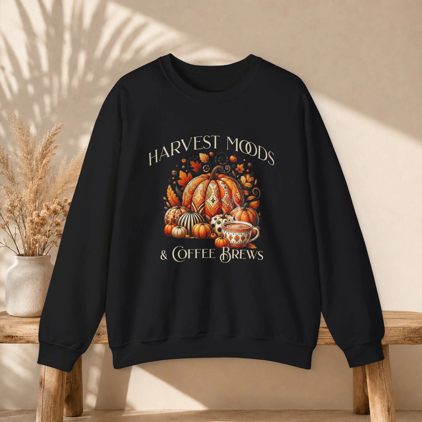 Harvest Moods & Coffee Brews Sweatshirt Printify