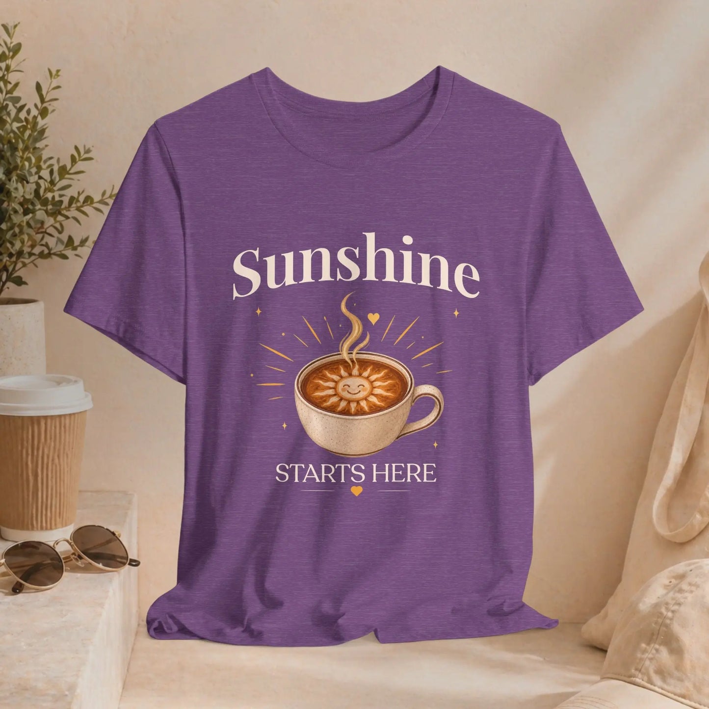 Sunshine Starts Here Tee Printify