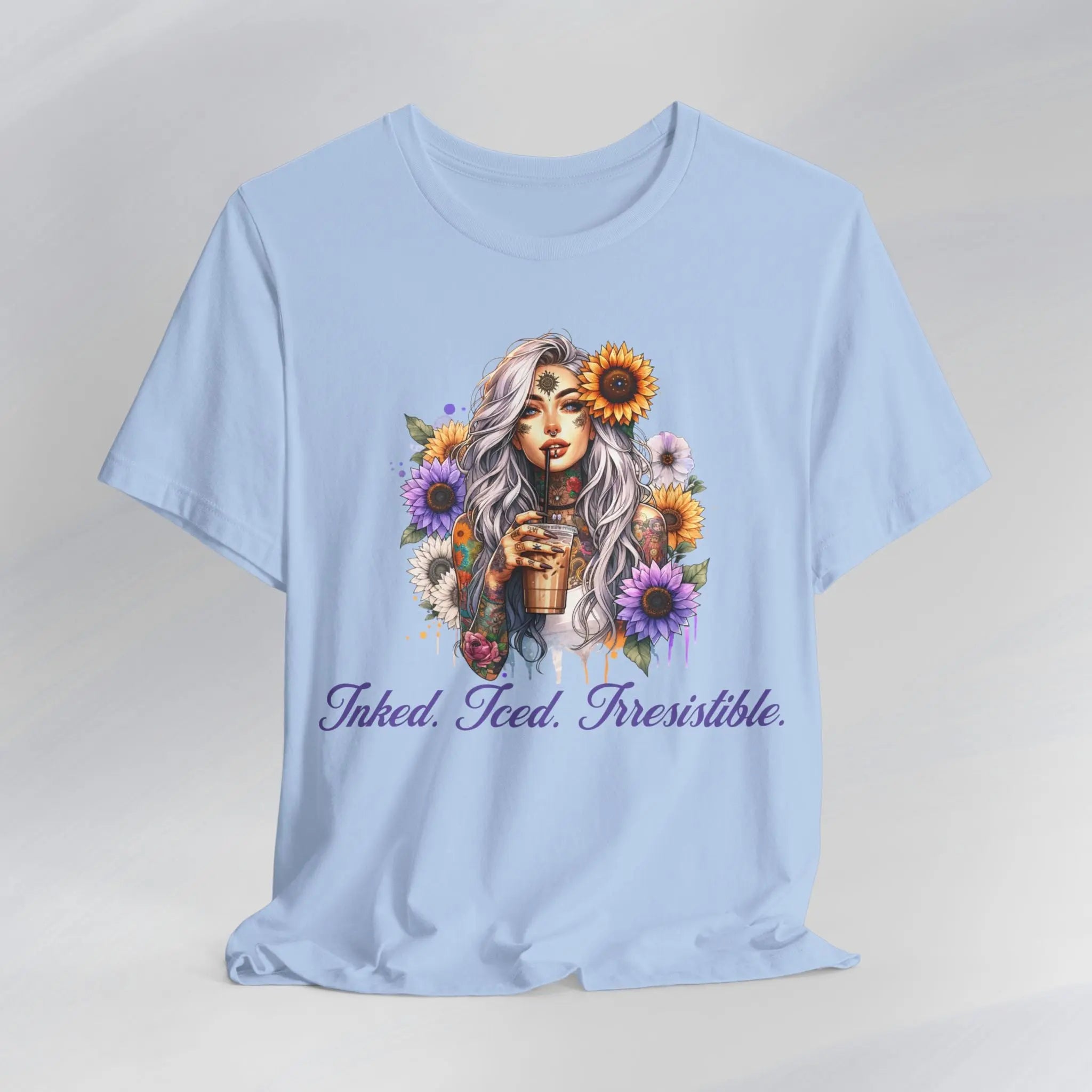 Iced Inked Floral T-shirt Printify