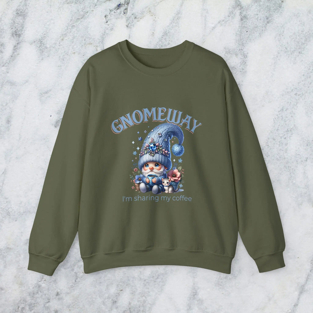 Gnomeway Sweatshirt - I'm Not Sharing My Coffee, Cozy Crewneck, Gift for Coffee Lovers, Casual Pullover, Fall and Winter Fashion Printify