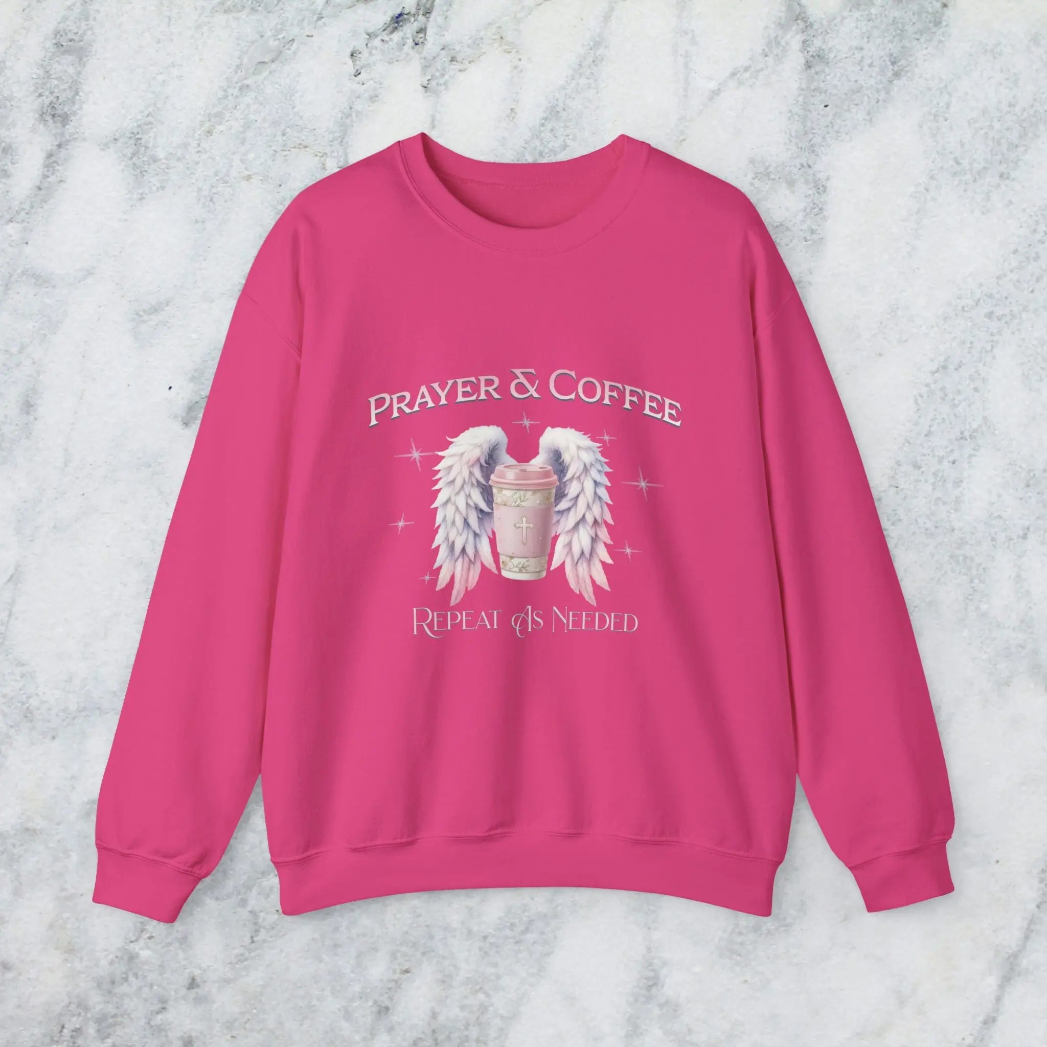 Prayer & Coffee Sweatshirt | Unisex Crewneck | Cozy Gift for Coffee Lovers | Relaxed Fit for Chill Days | Perfect for Holidays & Gatherings - Boldly Bitter Company