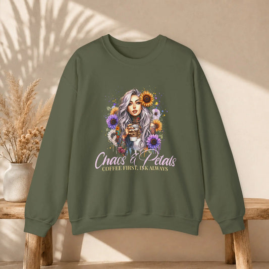 Chaos & Petals Sweatshirt Printify