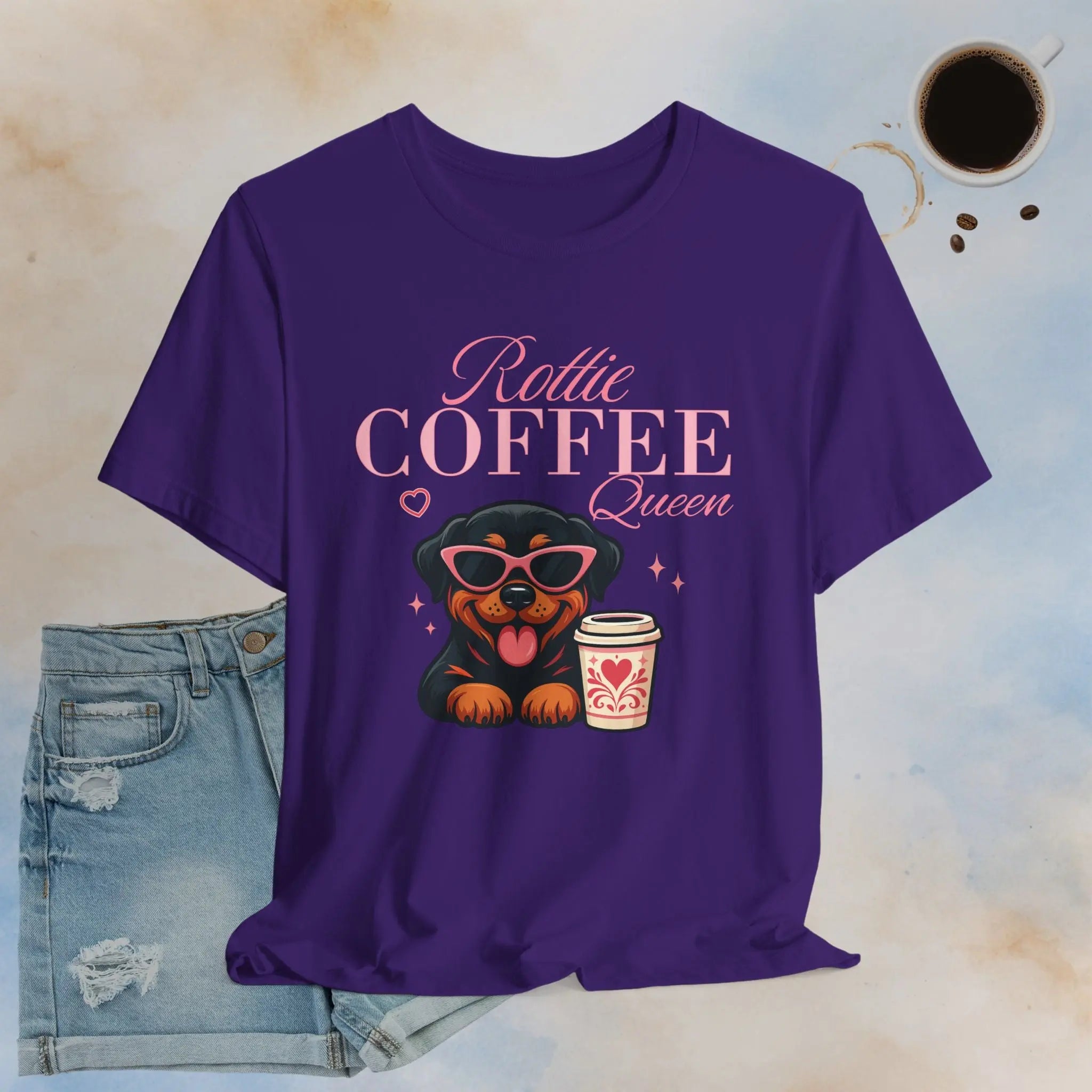 Rottie Coffee Queen Tee Printify