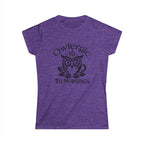 Owlergic to Mornings T-Shirt – Funny Owl Coffee Cup Graphic Tee Printify