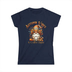 Autumn Vibes T-shirt, Cozy Fall Shirt, Gnome Lover Gift, Seasonal Graphic Tee, Coffee Lovers Apparel, Thanksgiving Outfit Printify