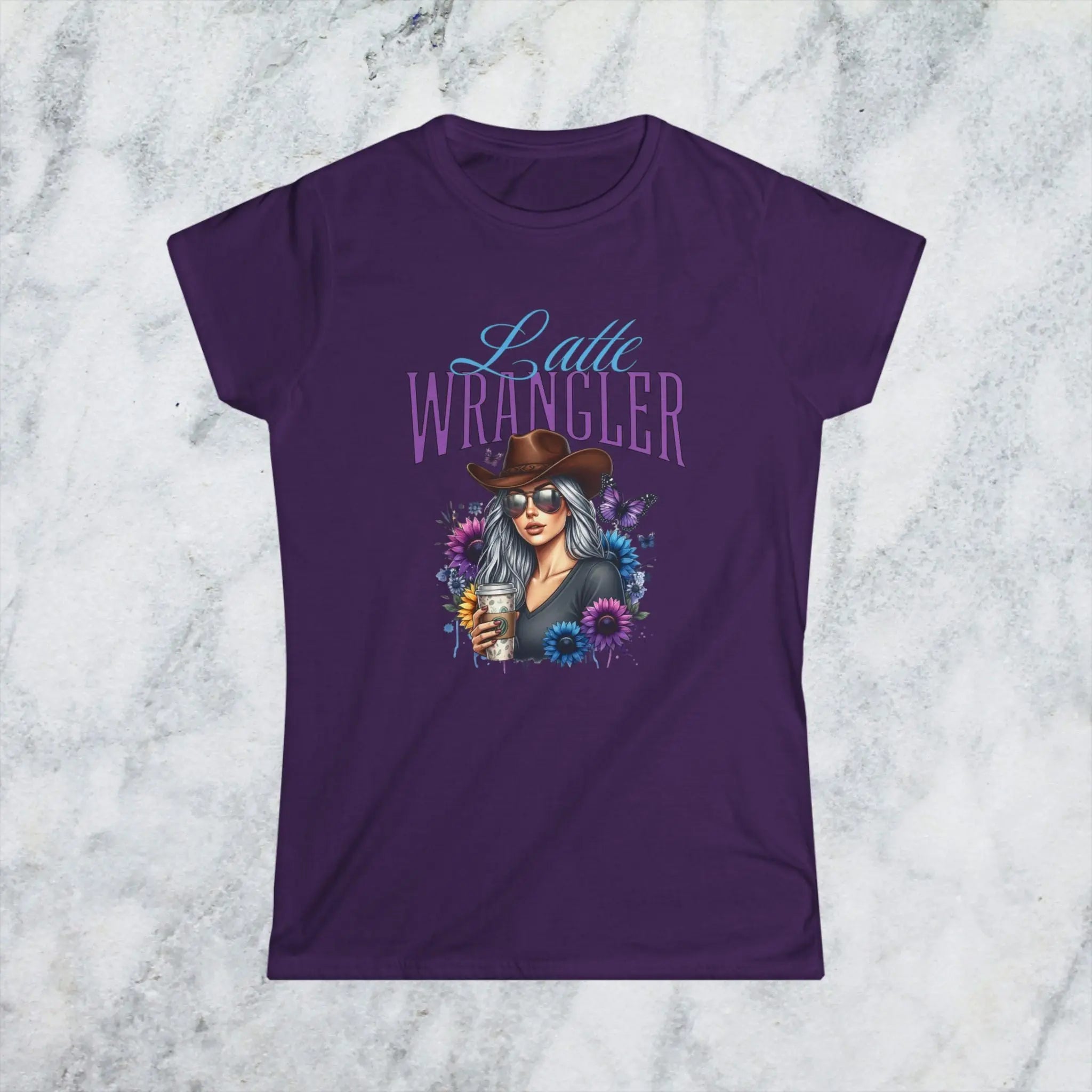 Latte Wrangler Women's Tee — Sunflower Cowboy Coffee Graphic Printify