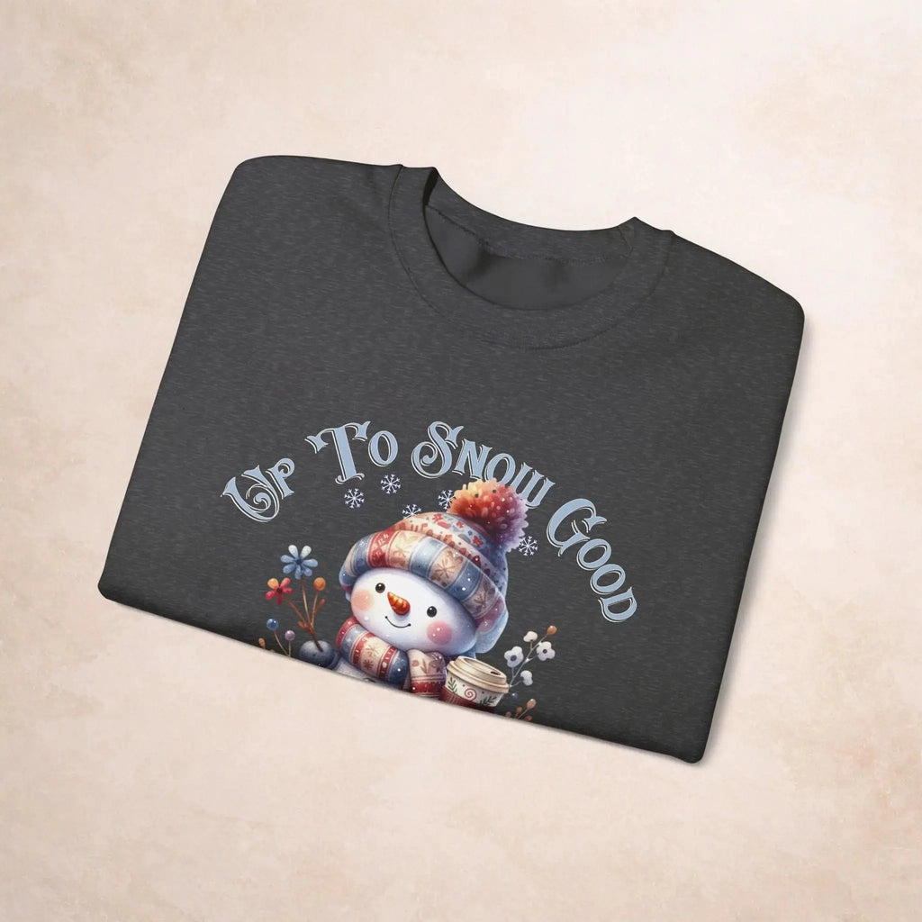 Winter Snowman Crewneck Sweatshirt - Up To Snow Good Printify