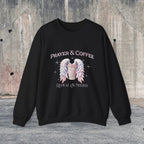 Prayer & Coffee Sweatshirt | Unisex Crewneck | Cozy Gift for Coffee Lovers | Relaxed Fit for Chill Days | Perfect for Holidays & Gatherings - Boldly Bitter Company