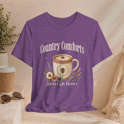 Country Comforts Tee — "Sweet as Honey" Coffee Graphic T-Shirt Printify