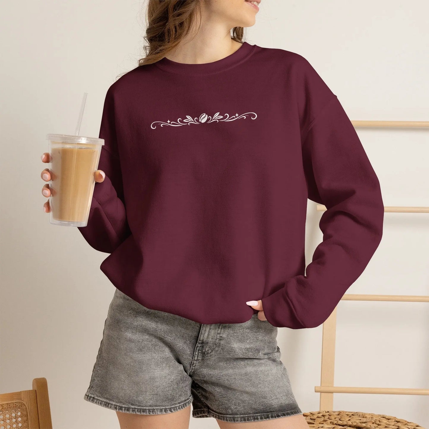 Coffee Filigree Sweatshirt Printify