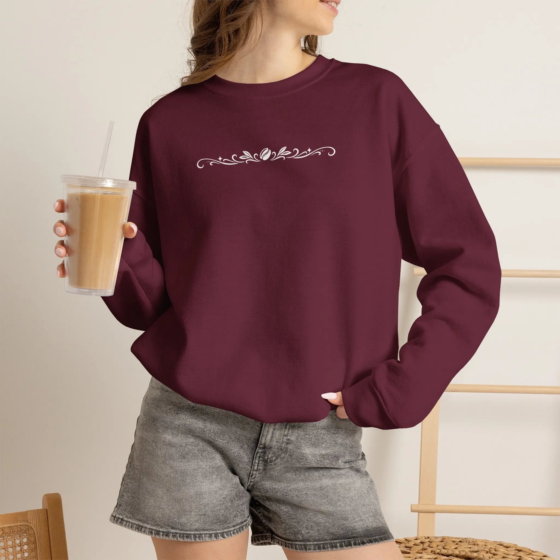 Coffee Filigree Sweatshirt Printify
