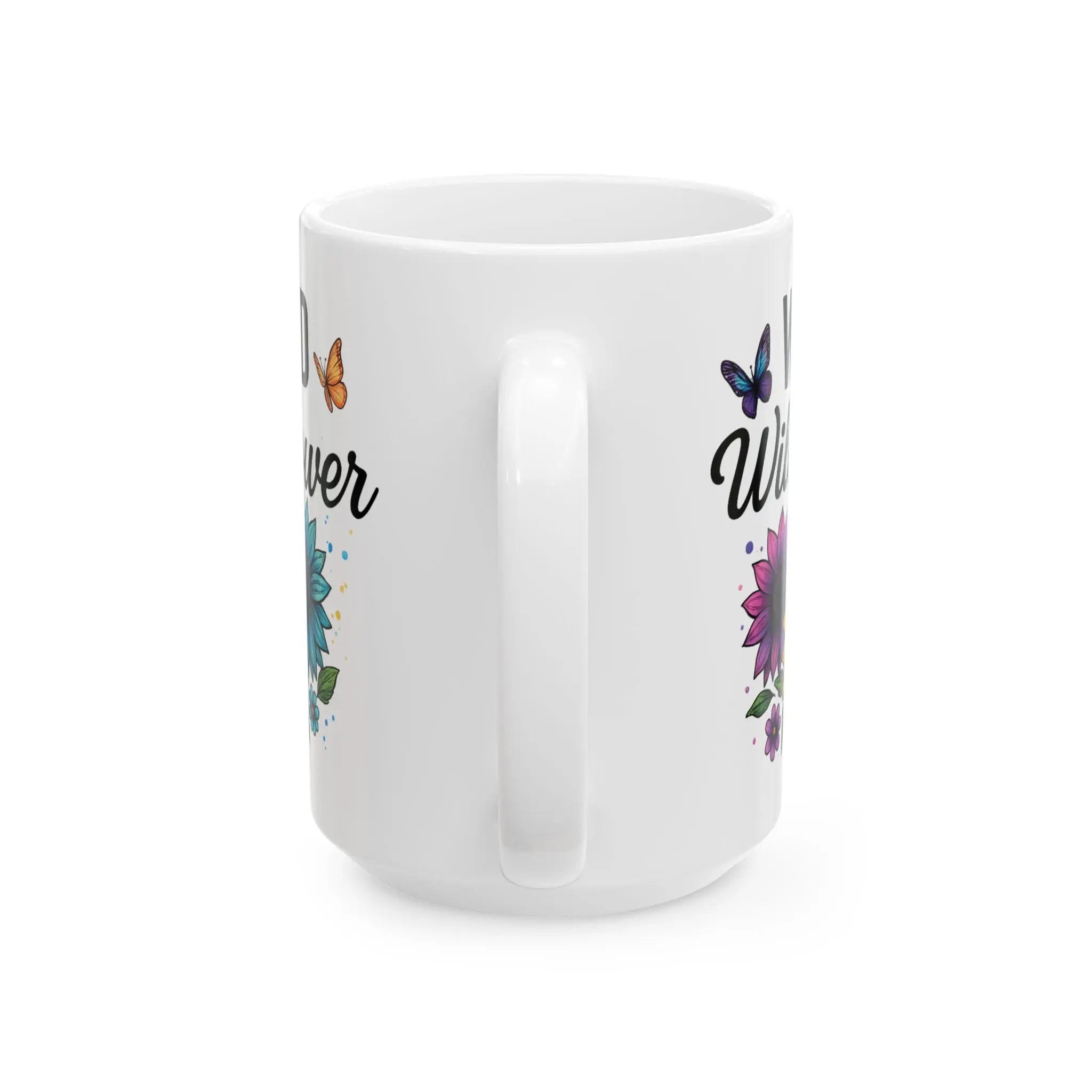 Wired Wildflower Mug - 15oz Ceramic Coffee Cup Printify
