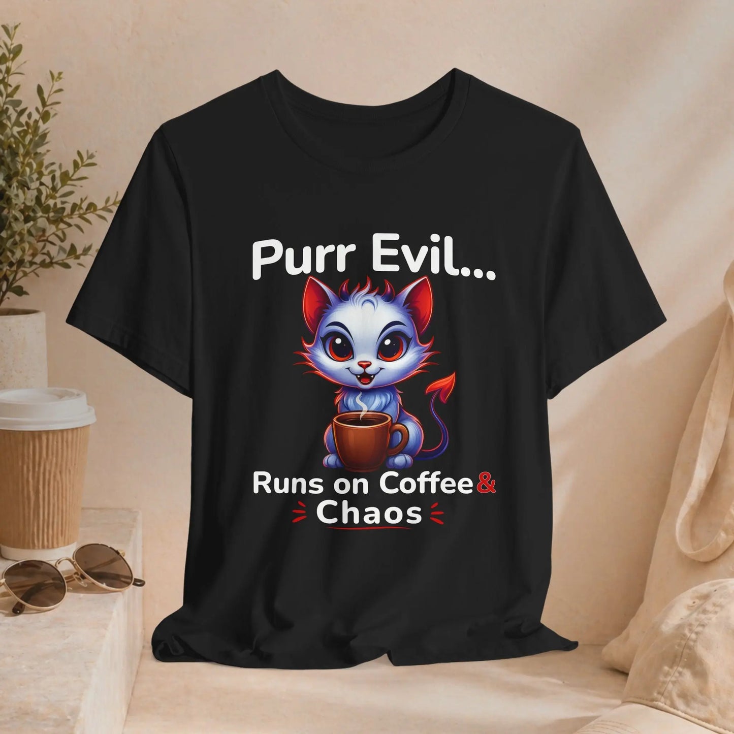 Purr Evil Cat Tee Printify