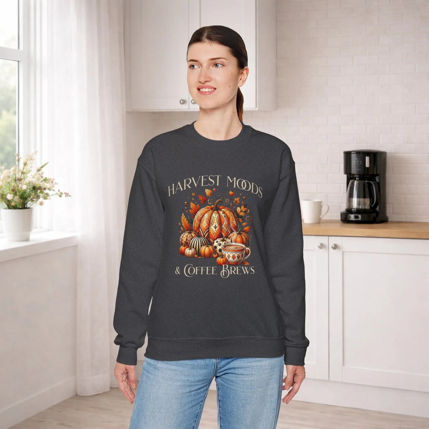 Harvest Moods & Coffee Brews Sweatshirt Printify