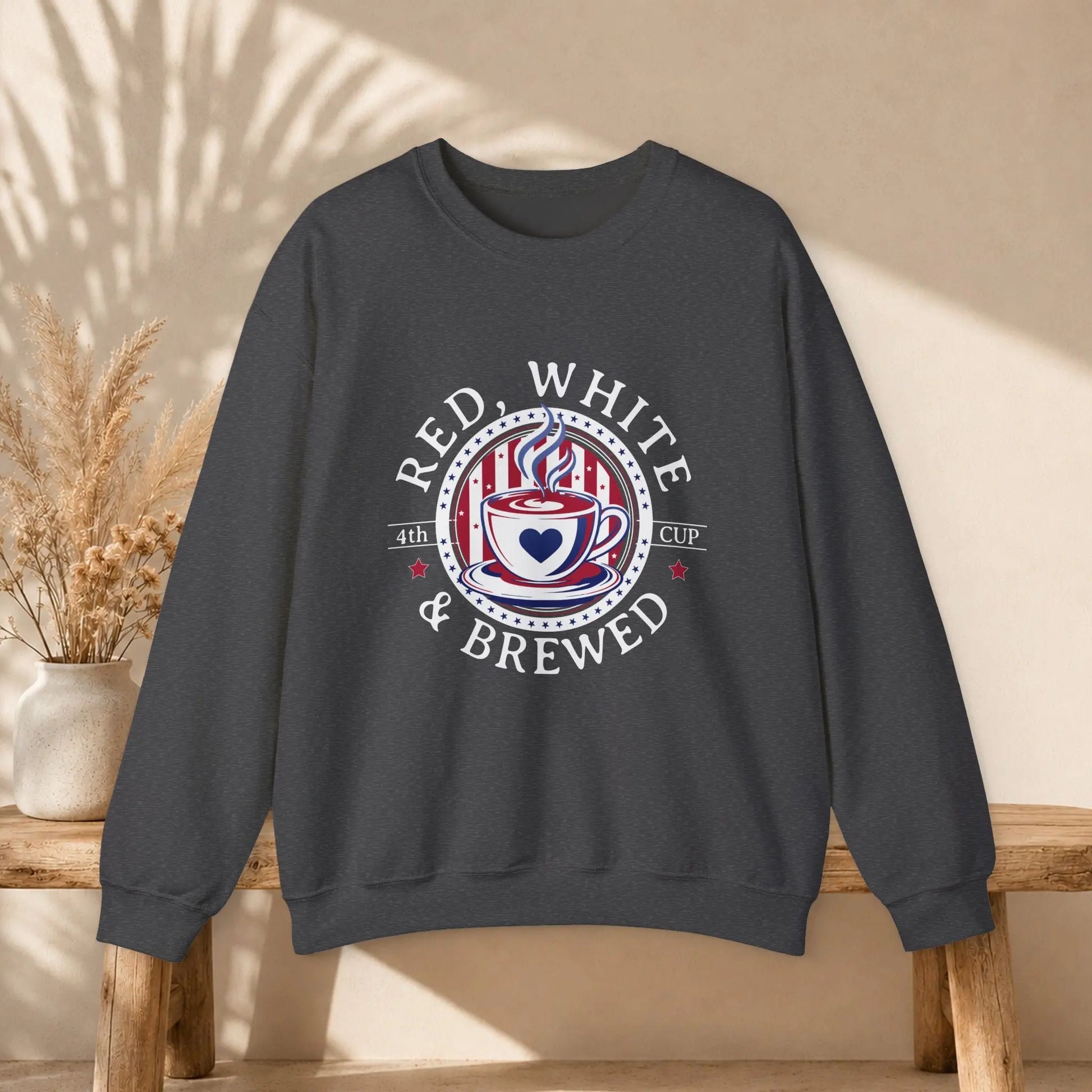 Red, White & Brewed Sweatshirt Printify