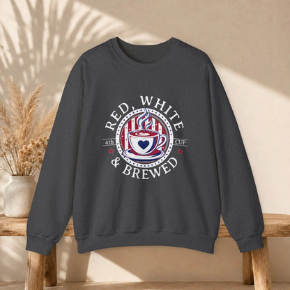 Red, White & Brewed Sweatshirt Printify
